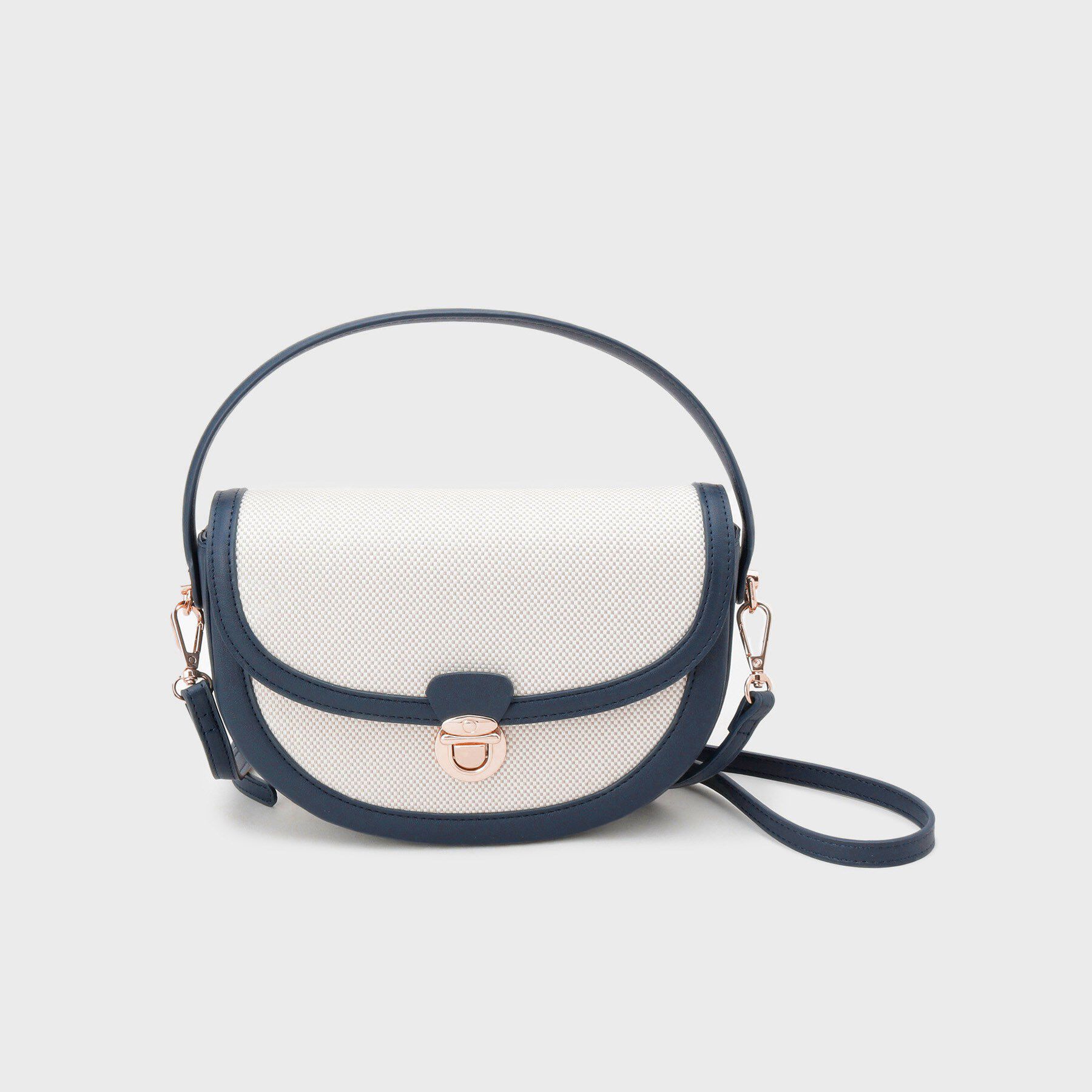 OPAQUE.CLIP「【2WAY】キャンバス&times;合皮コンビフロントデザインバッグ」|ショルダー・メッセンジャー|