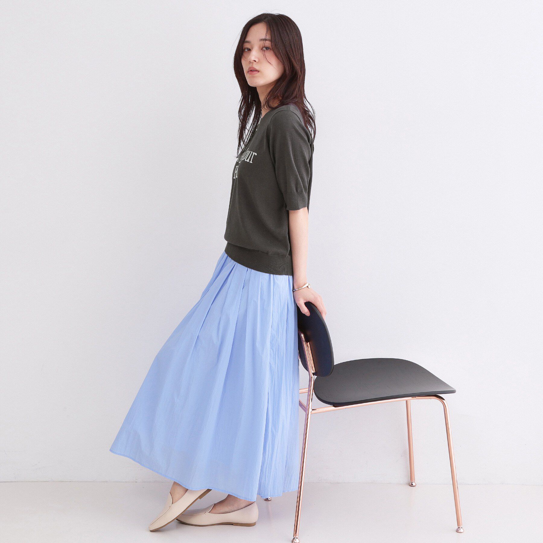 OPAQUE.CLIP「ロゴジャカードニット【洗濯機OK】」|ニット・セーター|