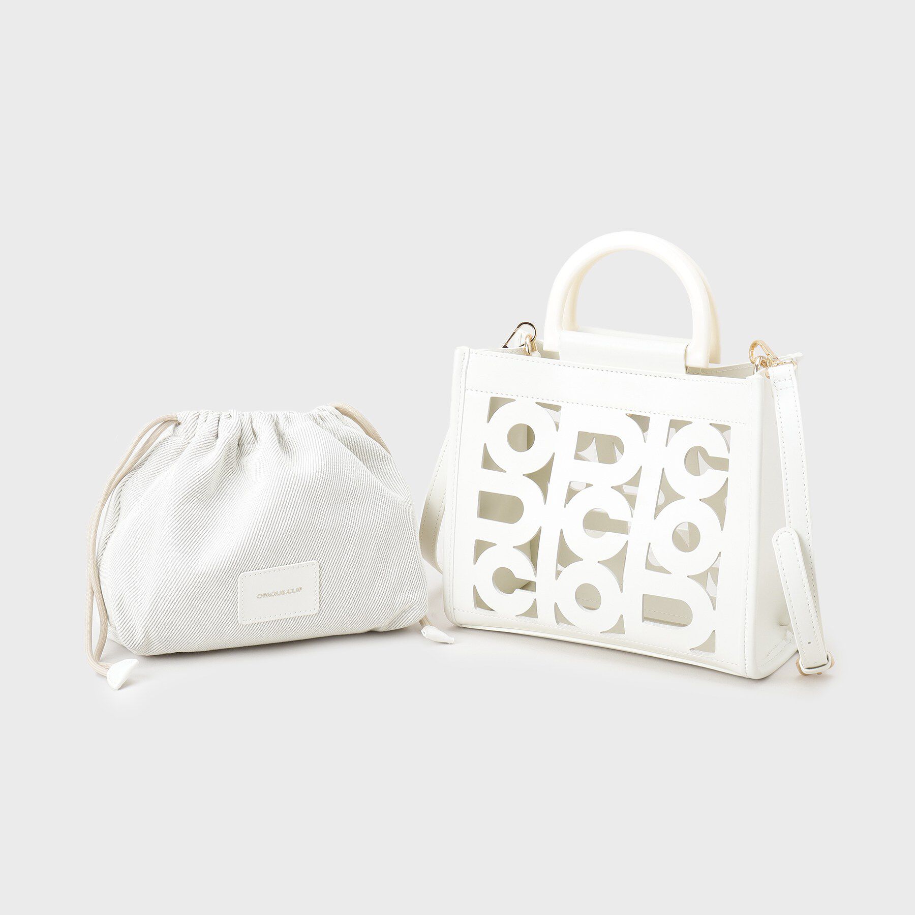 OPAQUE.CLIP「2WAYパンチングショルダートート」|トートバッグ|