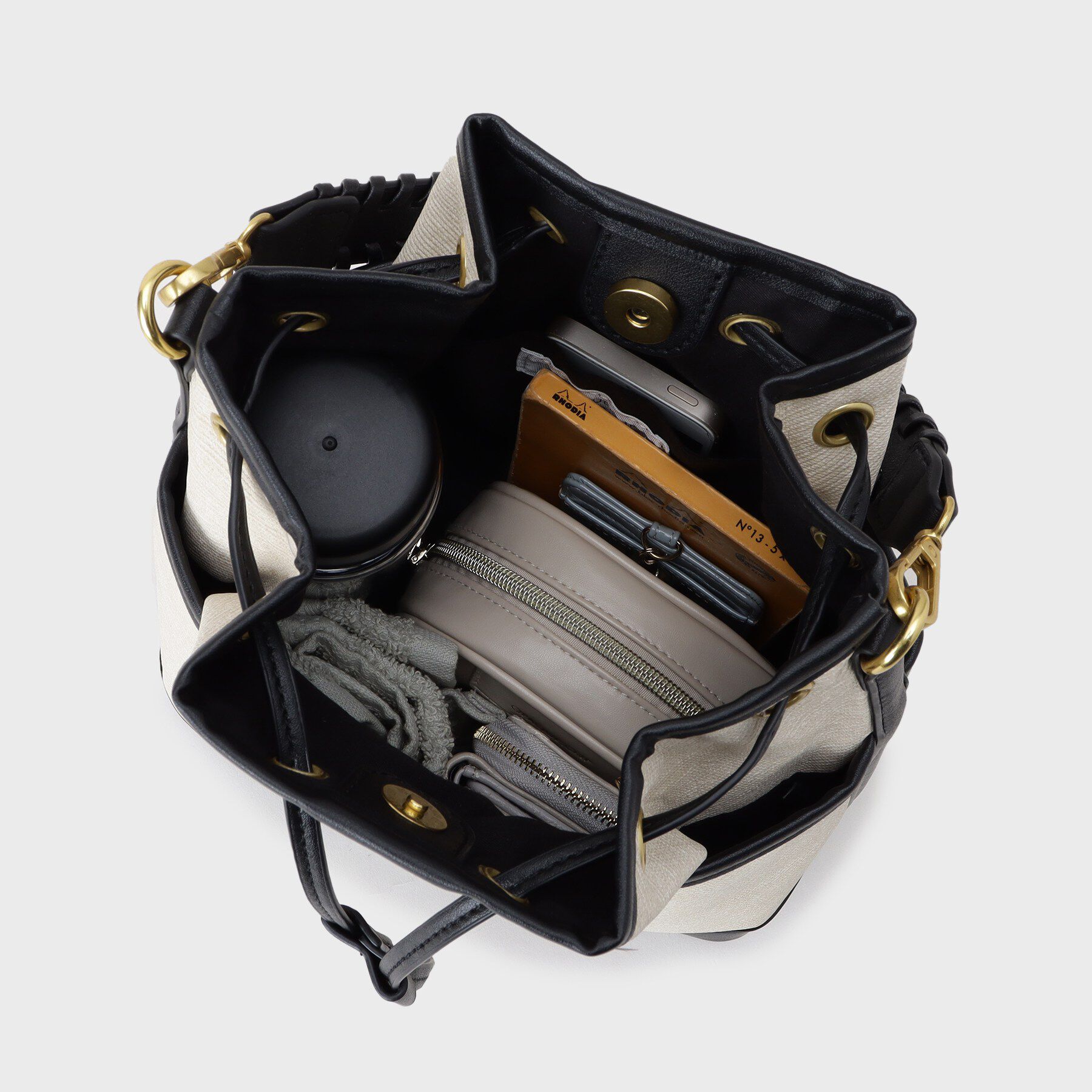 OPAQUE.CLIP「2WAY素材アソート巾着ショルダーバッグ」|ショルダー・メッセンジャー|