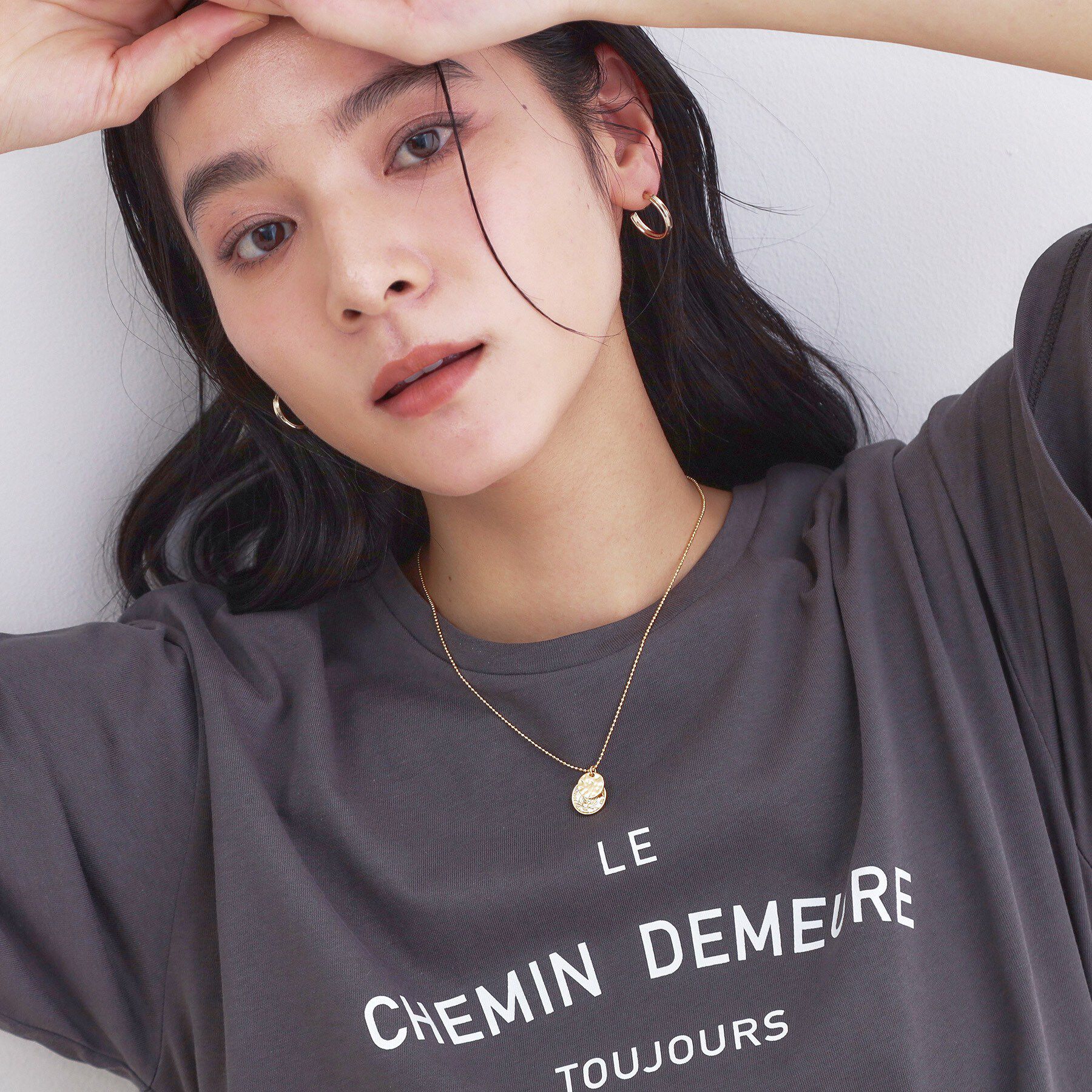 OPAQUE.CLIP「ダブルコイン ショートネックレス」|ネックレス|