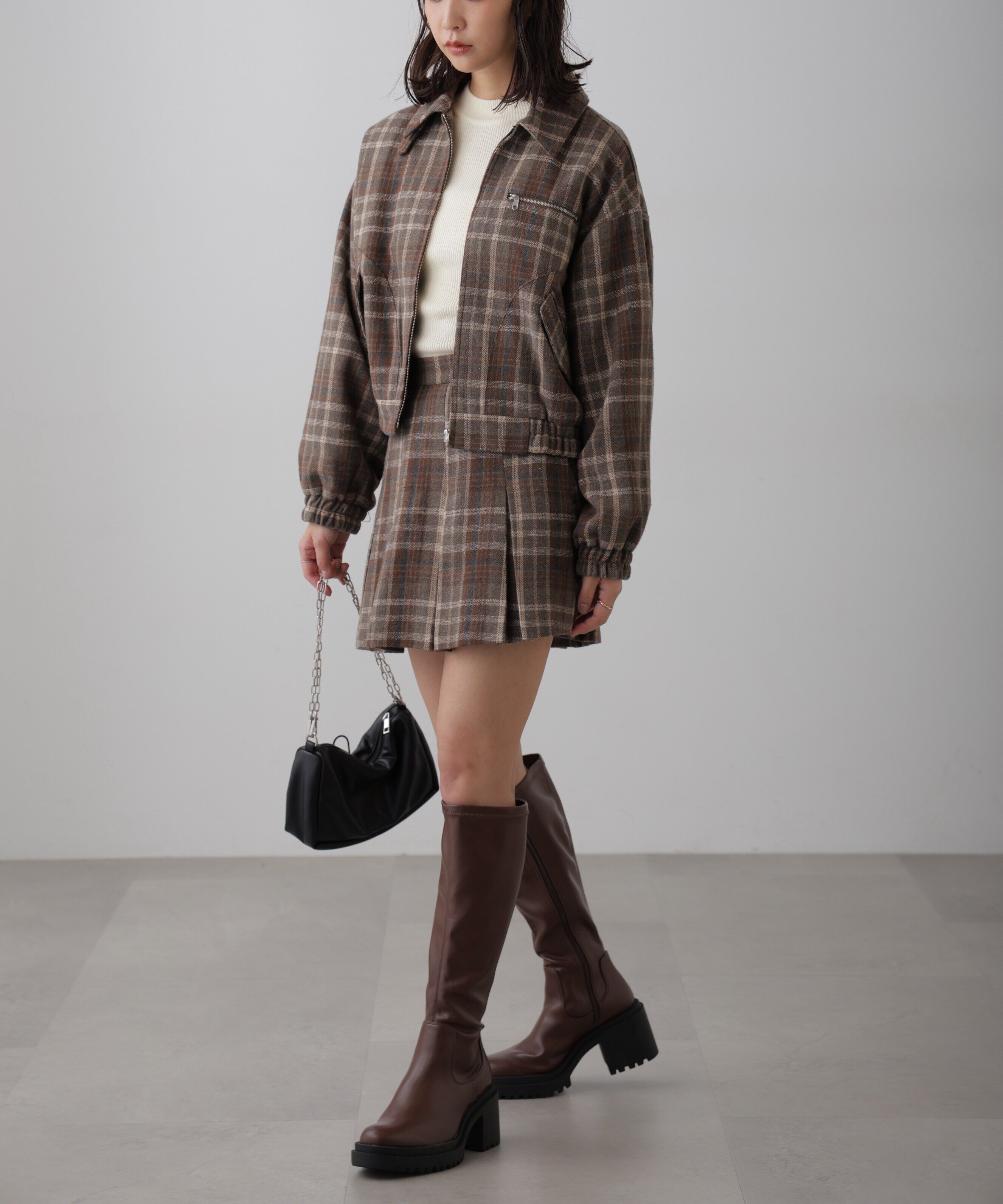  「〈洗える〉マシンウォッシャブルボトルネックニット」|ニット・セーター|