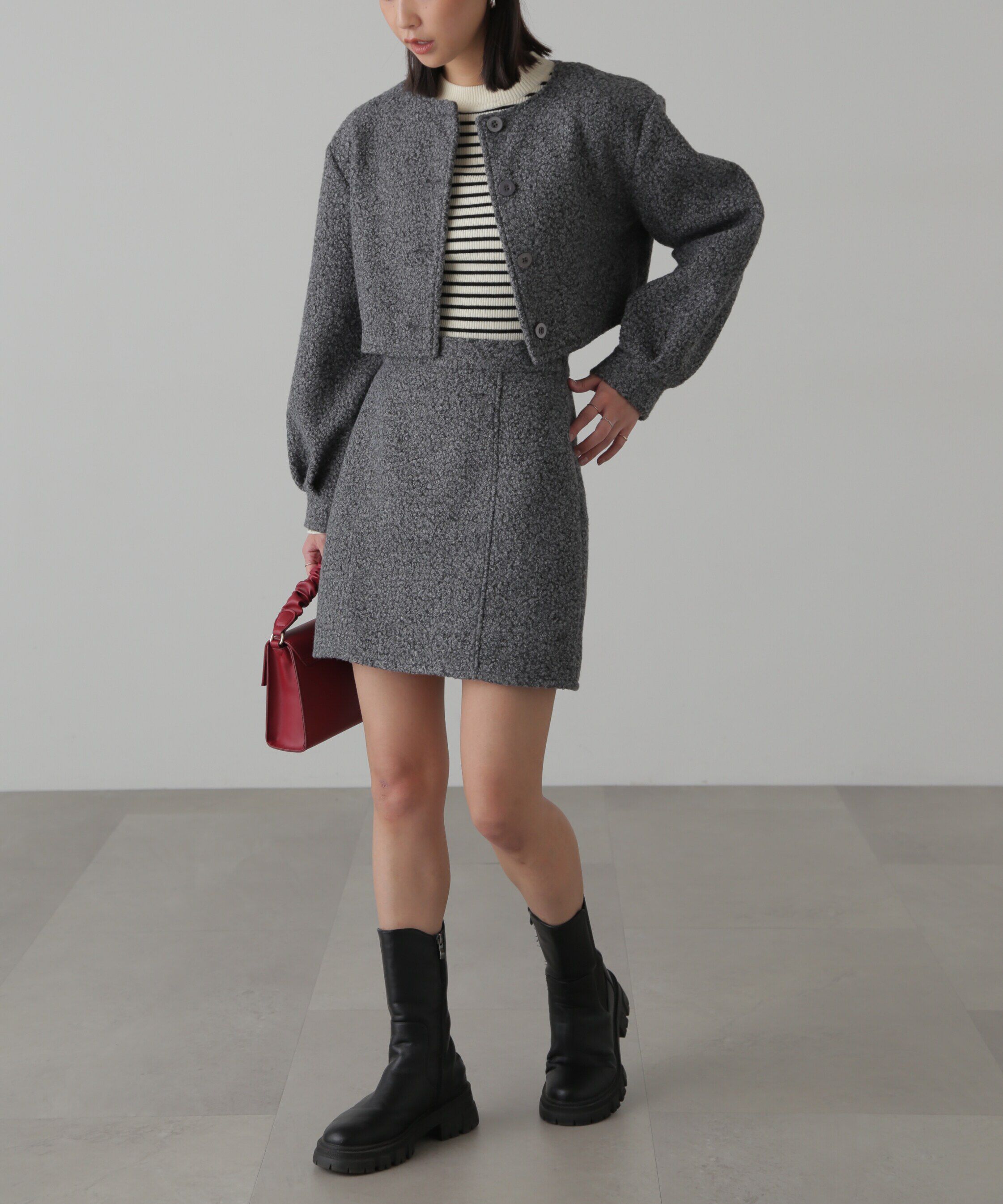  「〈洗える〉マシンウォッシャブルボトルネックニット」|ニット・セーター|