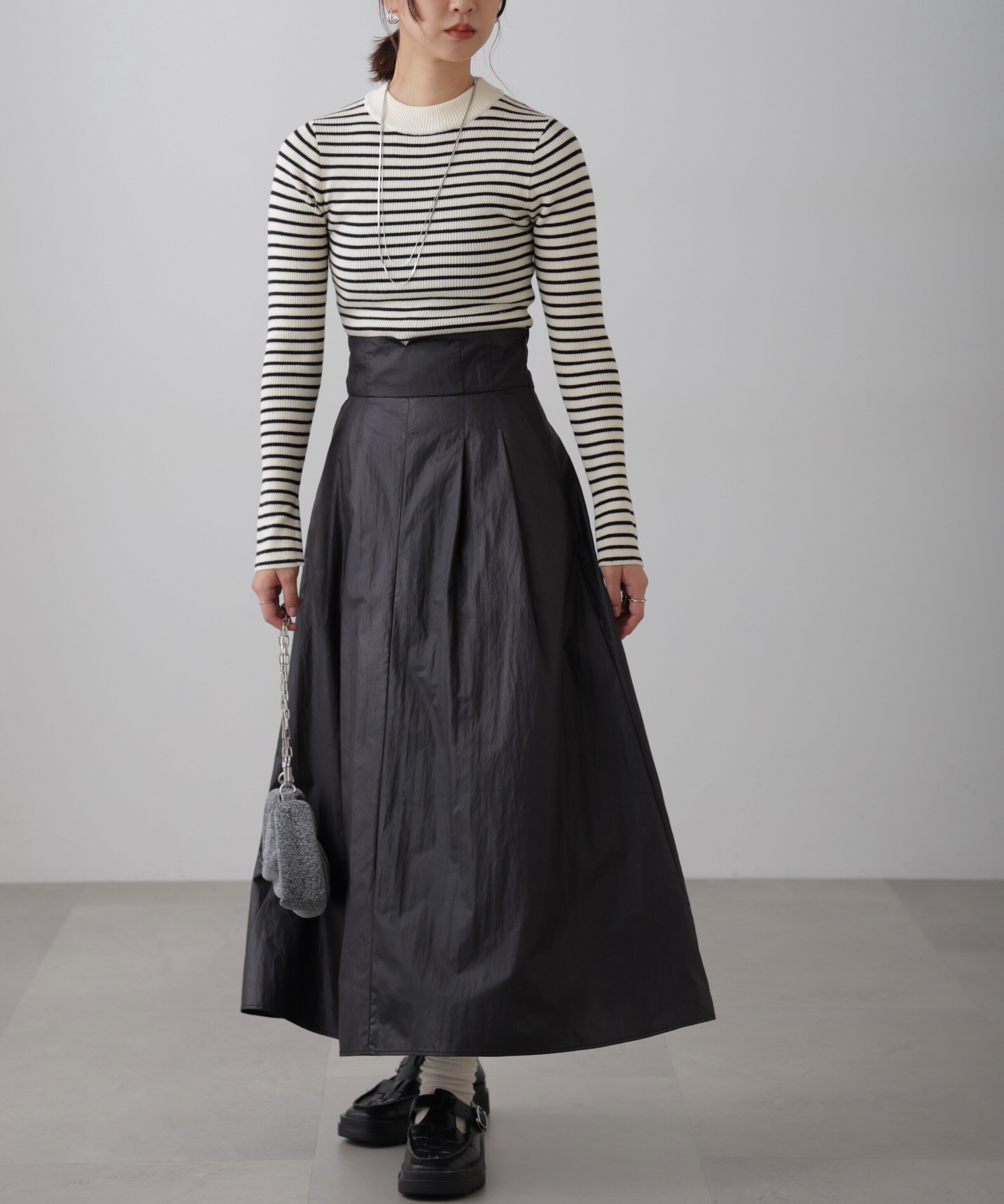  「〈洗える〉マシンウォッシャブルボトルネックニット」|ニット・セーター|