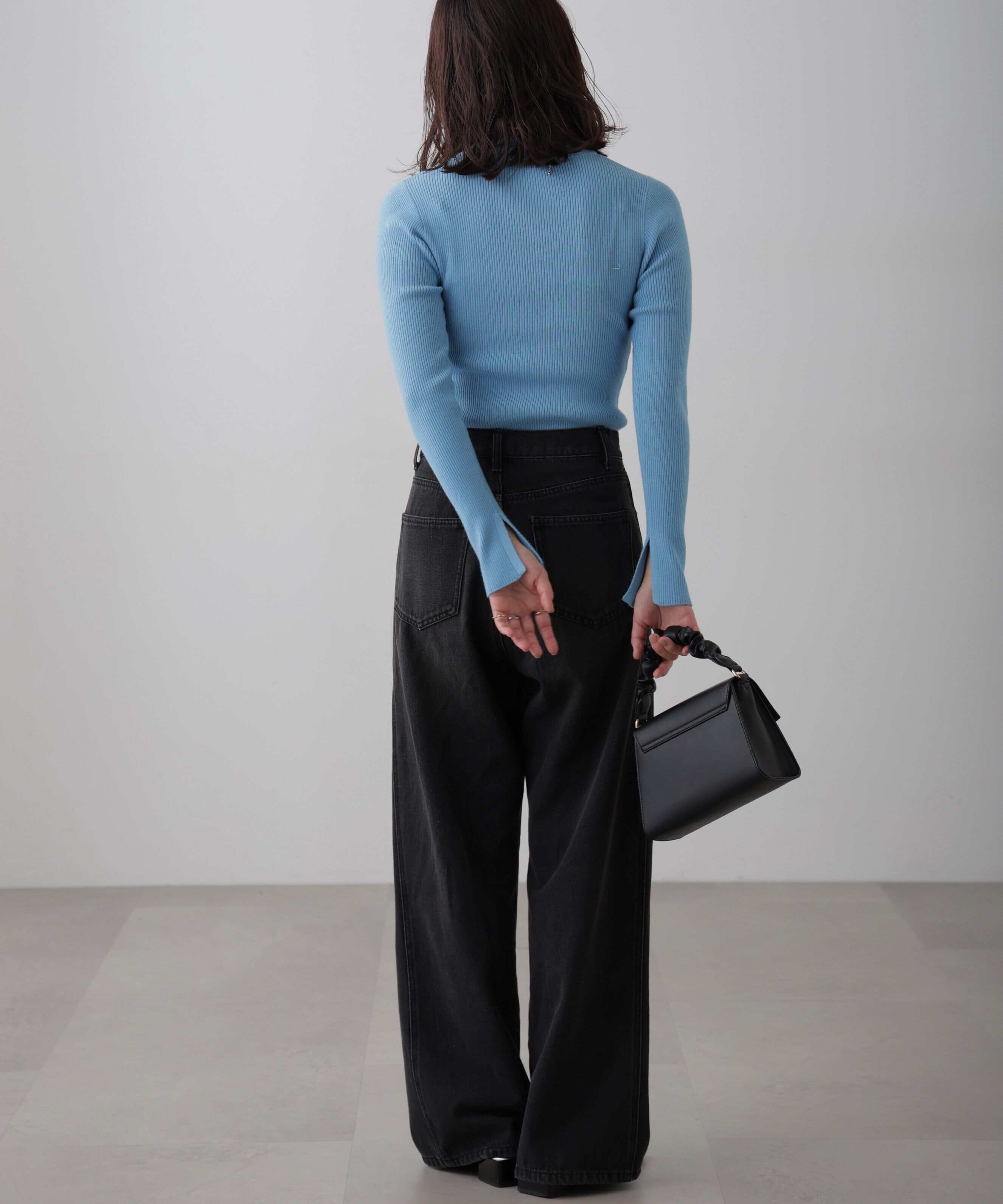  「〈洗える〉マシンウォッシャブルボトルネックニット」|ニット・セーター|