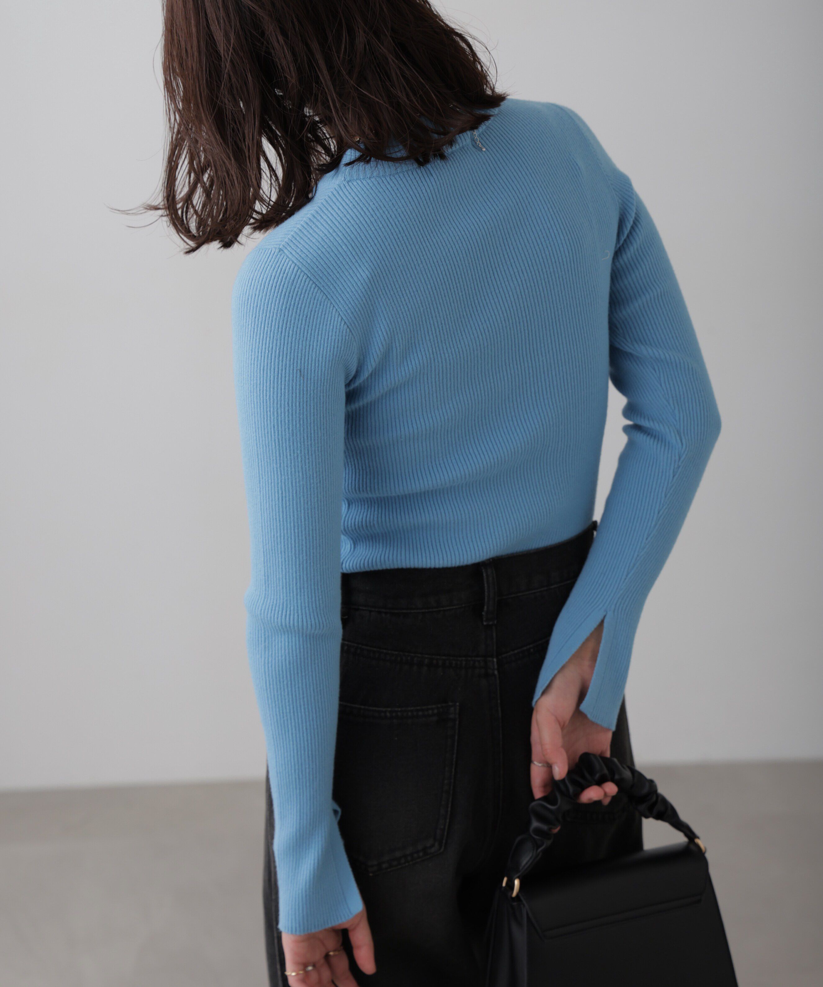  「〈洗える〉マシンウォッシャブルボトルネックニット」|ニット・セーター|