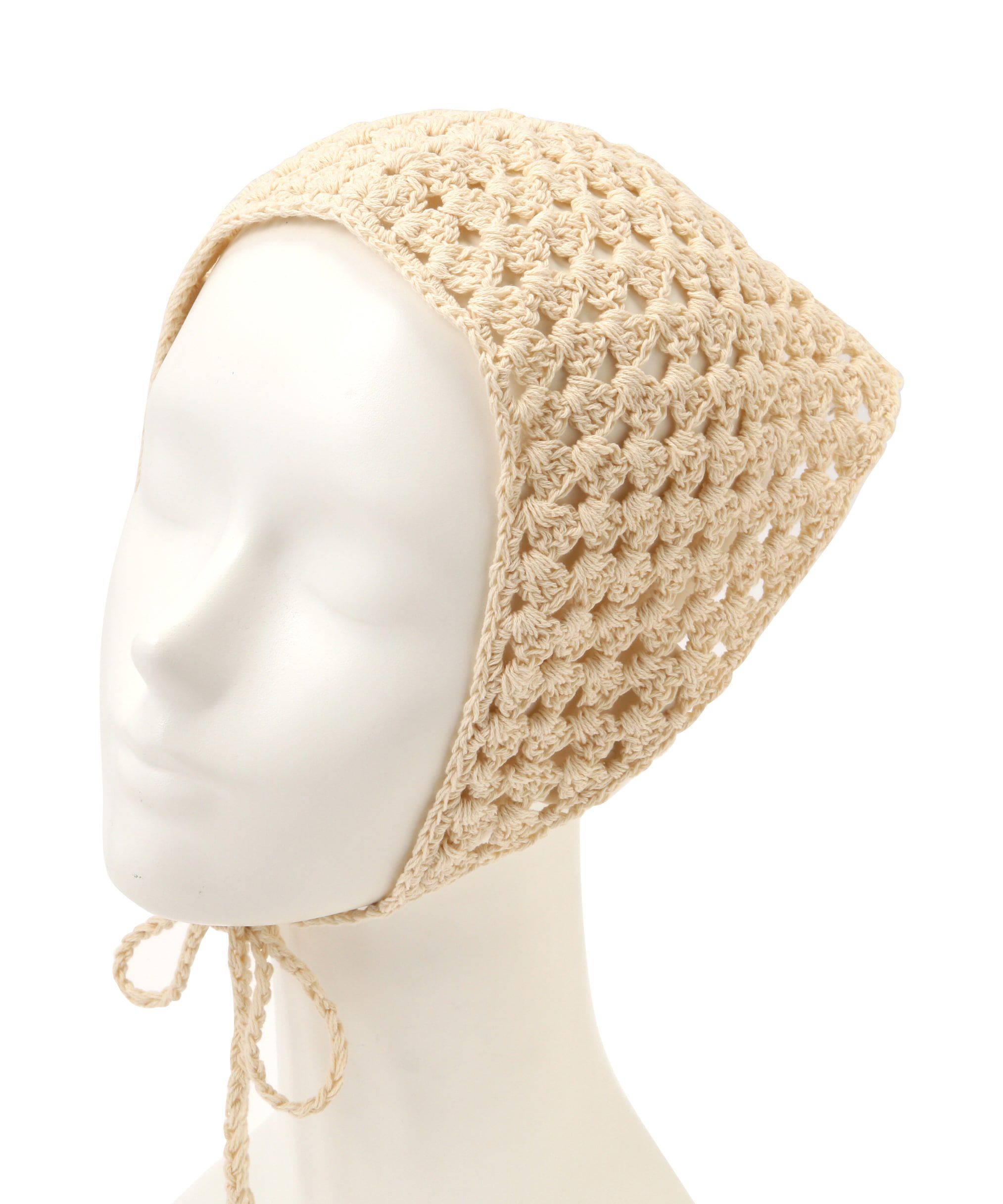  「編みバブーシュカ」|ハンカチ|