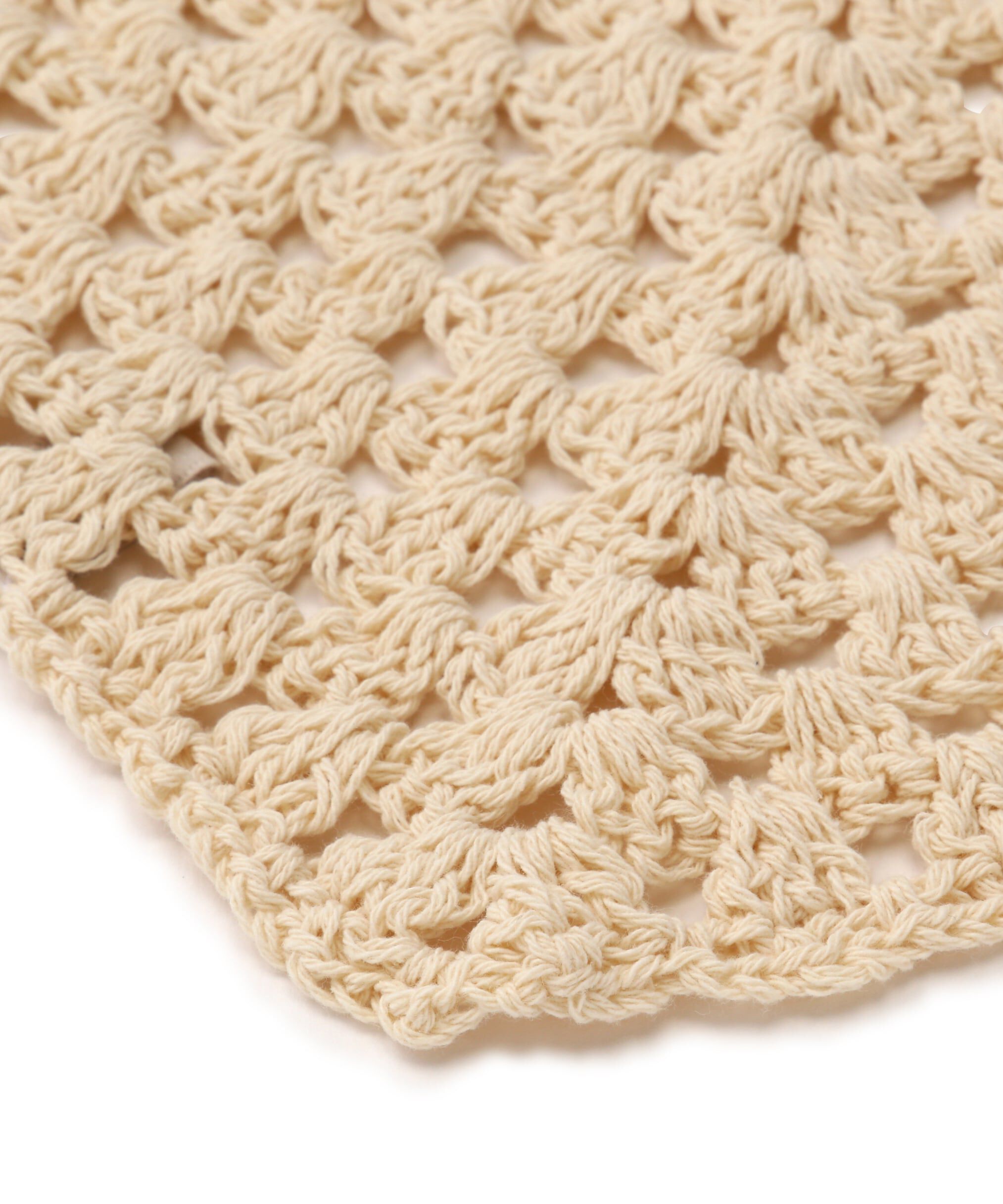  「編みバブーシュカ」|ハンカチ|