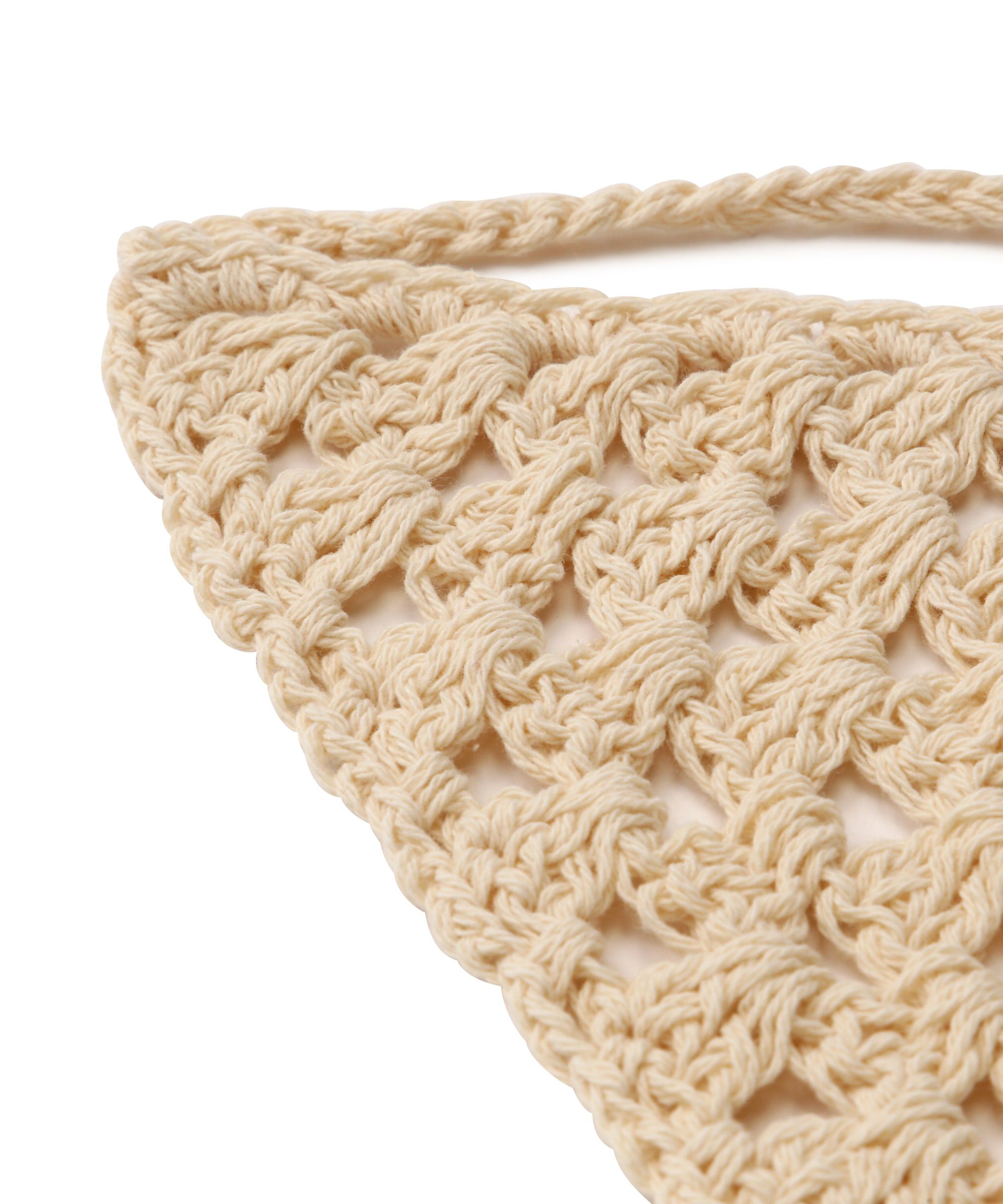  「編みバブーシュカ」|ハンカチ|