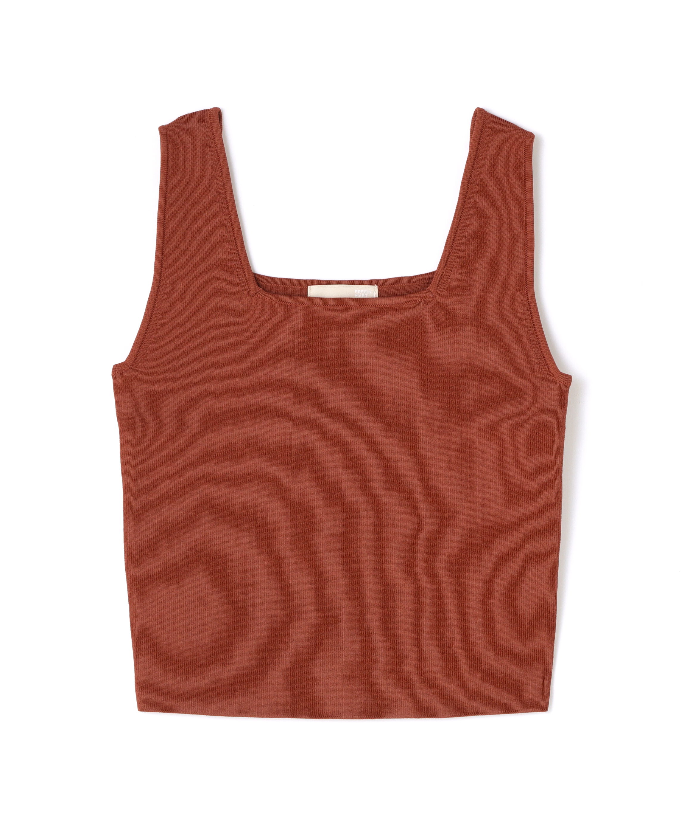  「〈洗える〉マシンウォッシャブル総針スクエアネックタンクニット」|ニット・セーター|