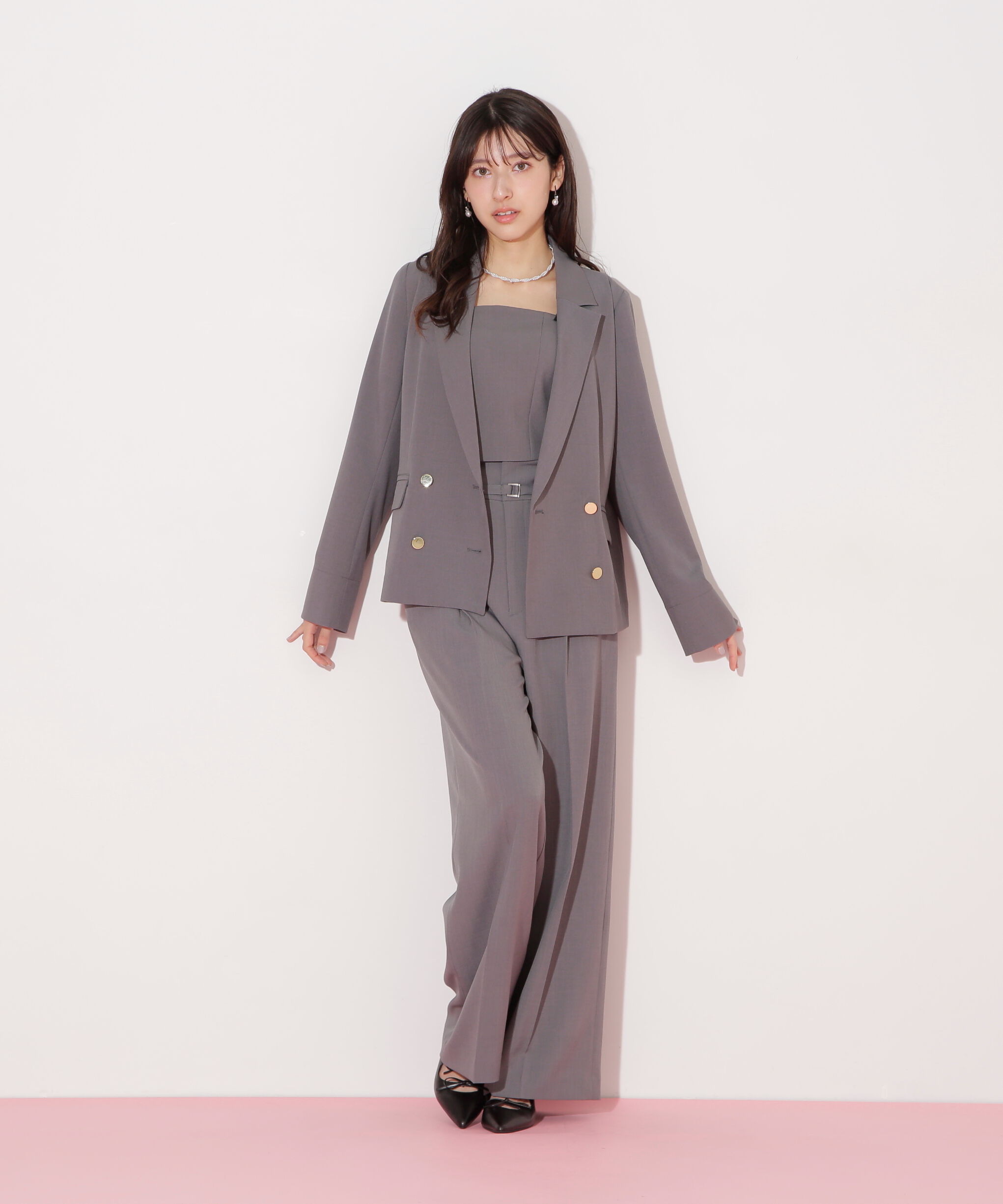  「〈セットアップ対応〉フリルショルダービスチェ」|シャツ・ブラウス|