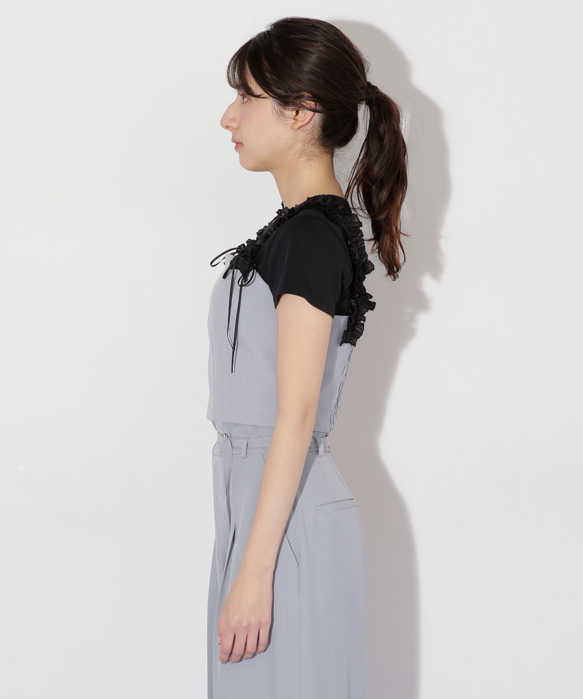  「〈セットアップ対応〉フリルショルダービスチェ」|シャツ・ブラウス|