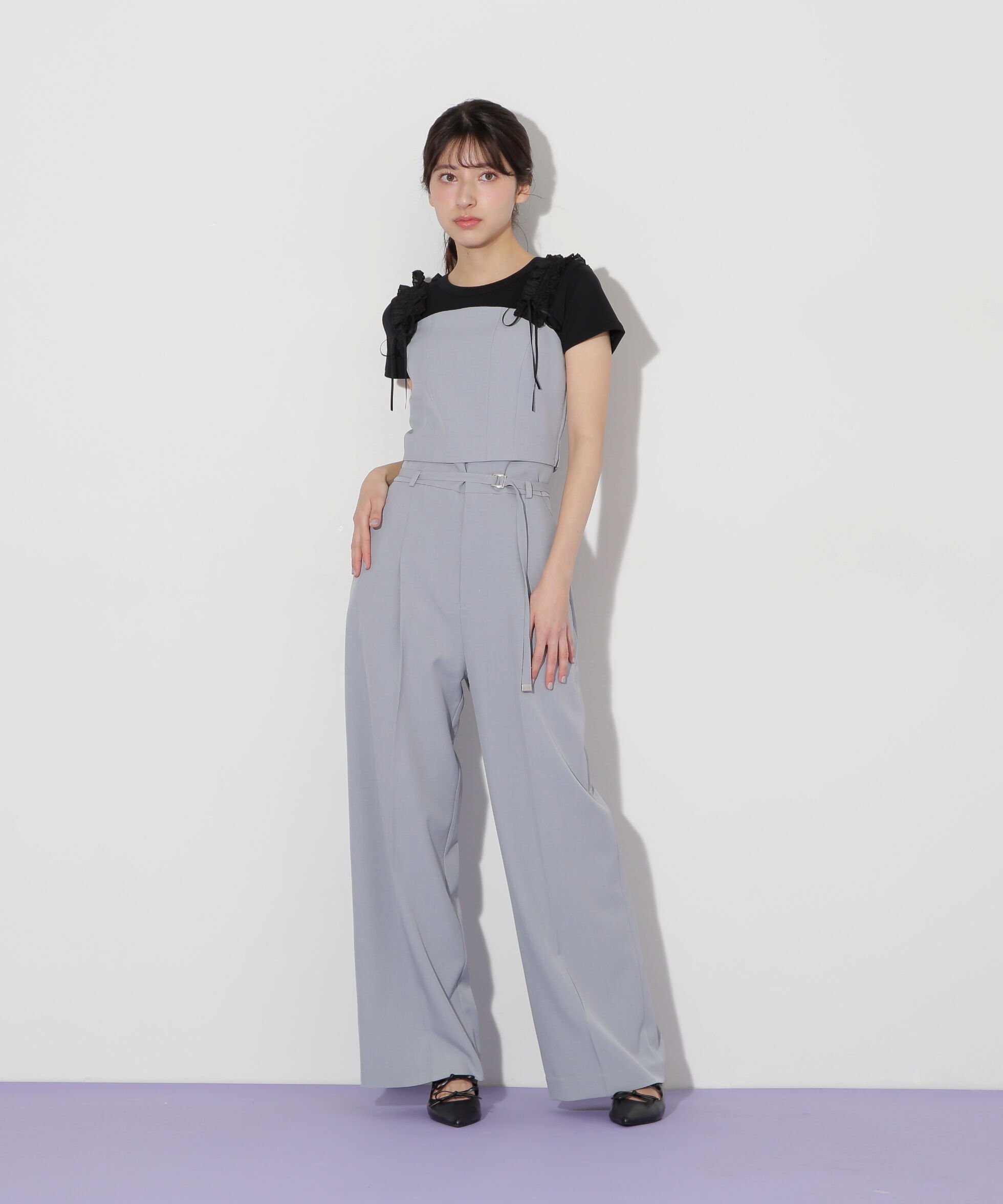  「〈セットアップ対応〉フリルショルダービスチェ」|シャツ・ブラウス|