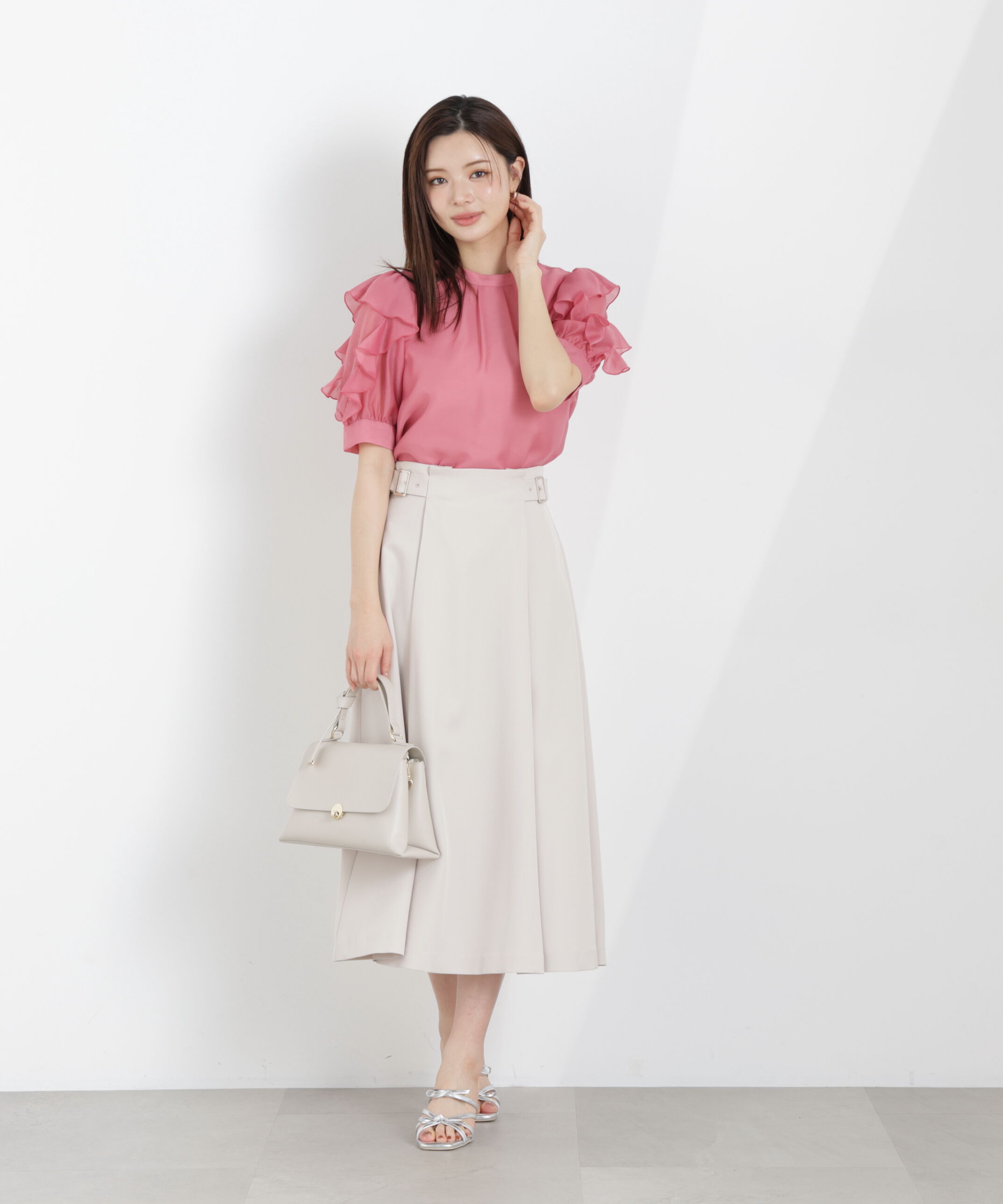 PROPORTION BODY DRESSING「サイドベルトフレアスカート　26SS」|スカート|