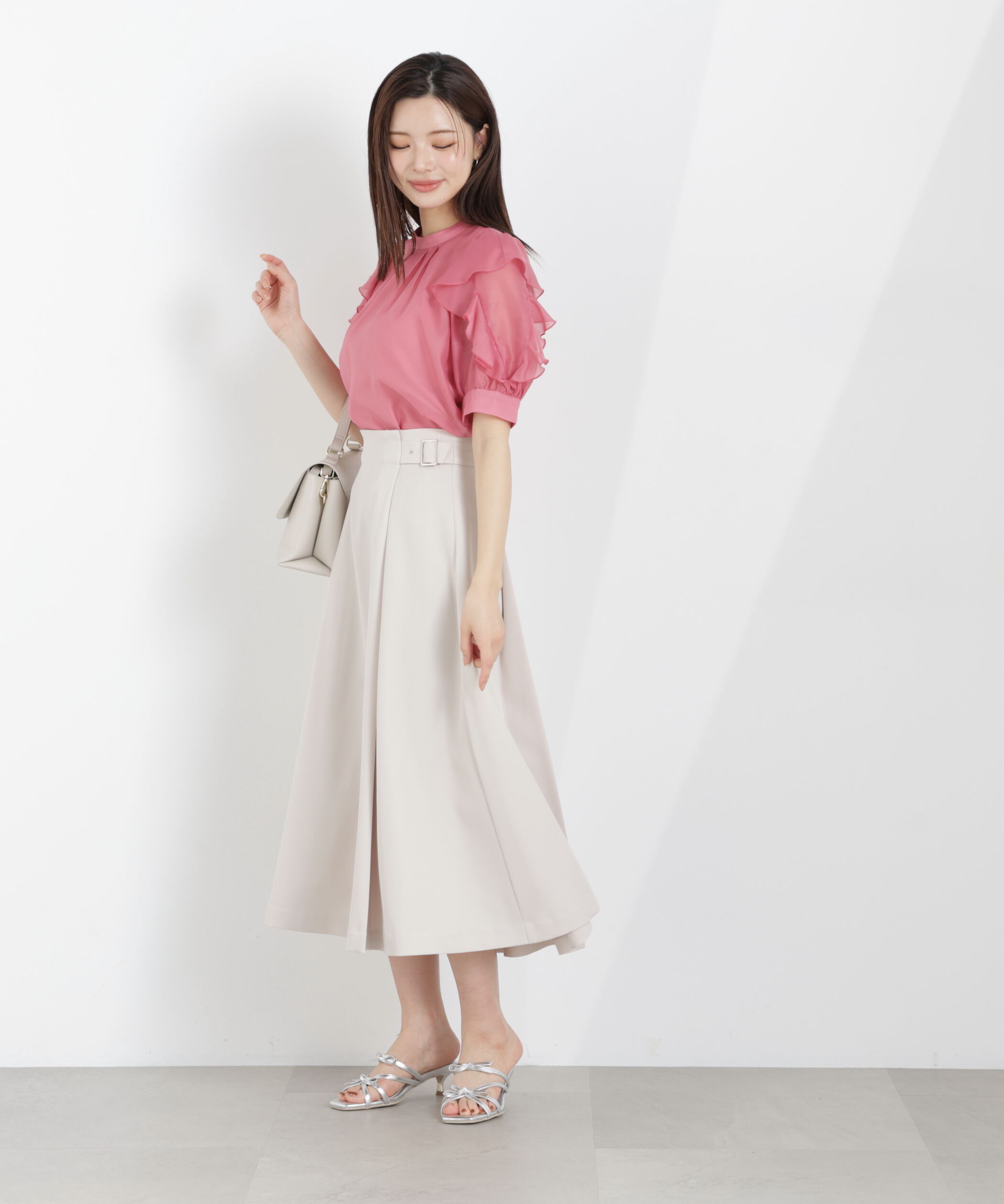 PROPORTION BODY DRESSING「サイドベルトフレアスカート　26SS」|スカート|