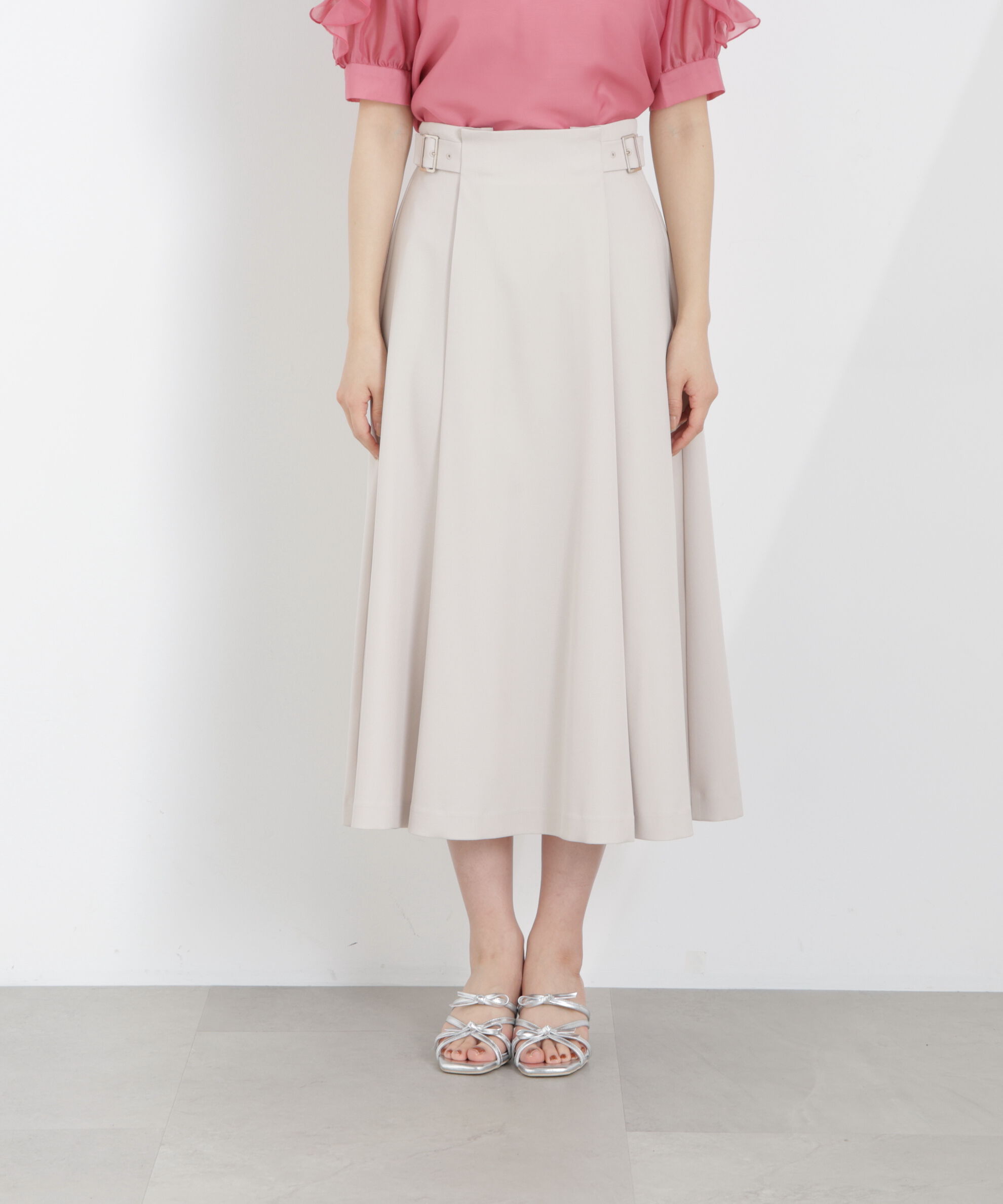 PROPORTION BODY DRESSING「サイドベルトフレアスカート　26SS」|スカート|