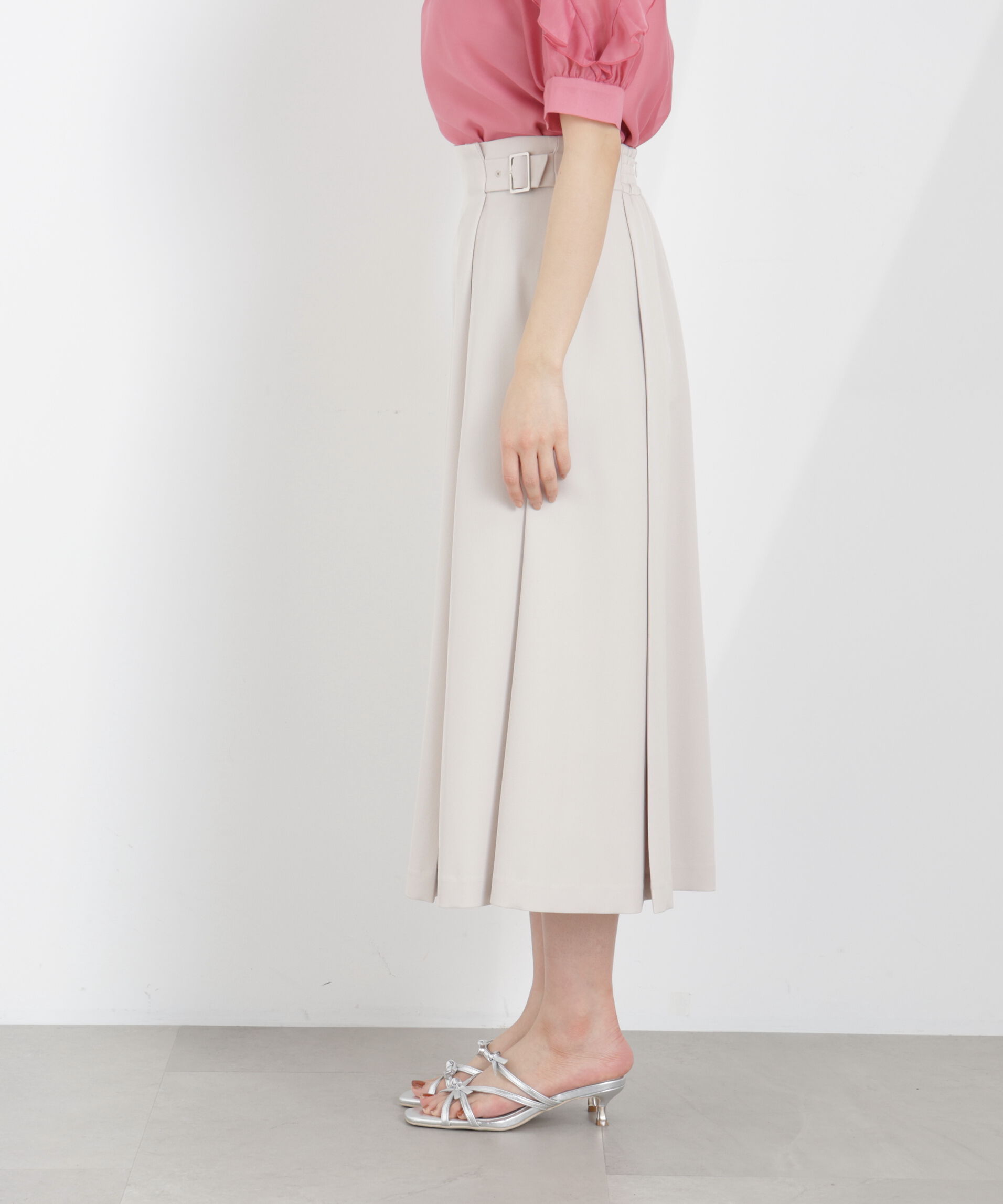 PROPORTION BODY DRESSING「サイドベルトフレアスカート　26SS」|スカート|