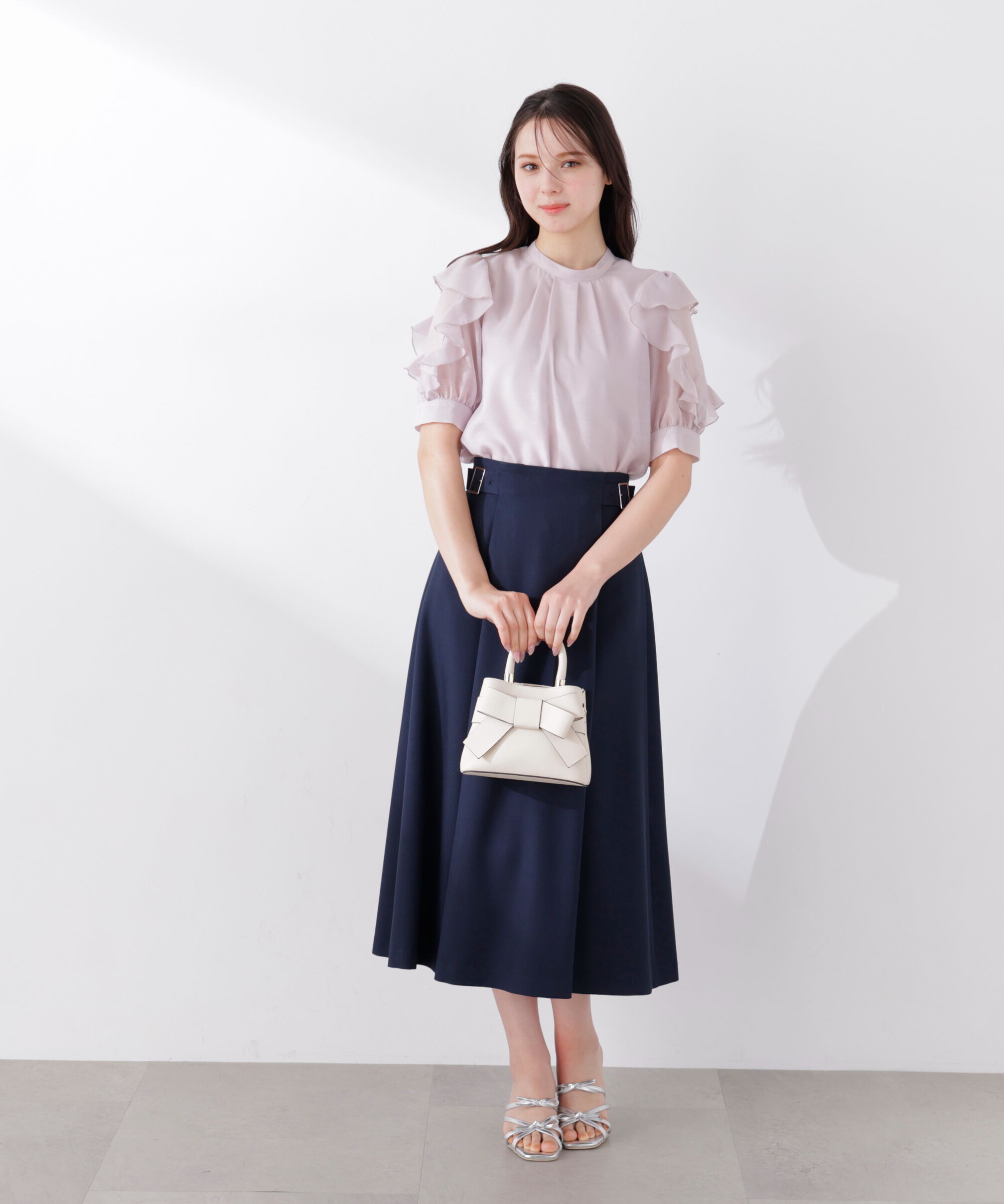 PROPORTION BODY DRESSING「サイドベルトフレアスカート　26SS」|スカート|