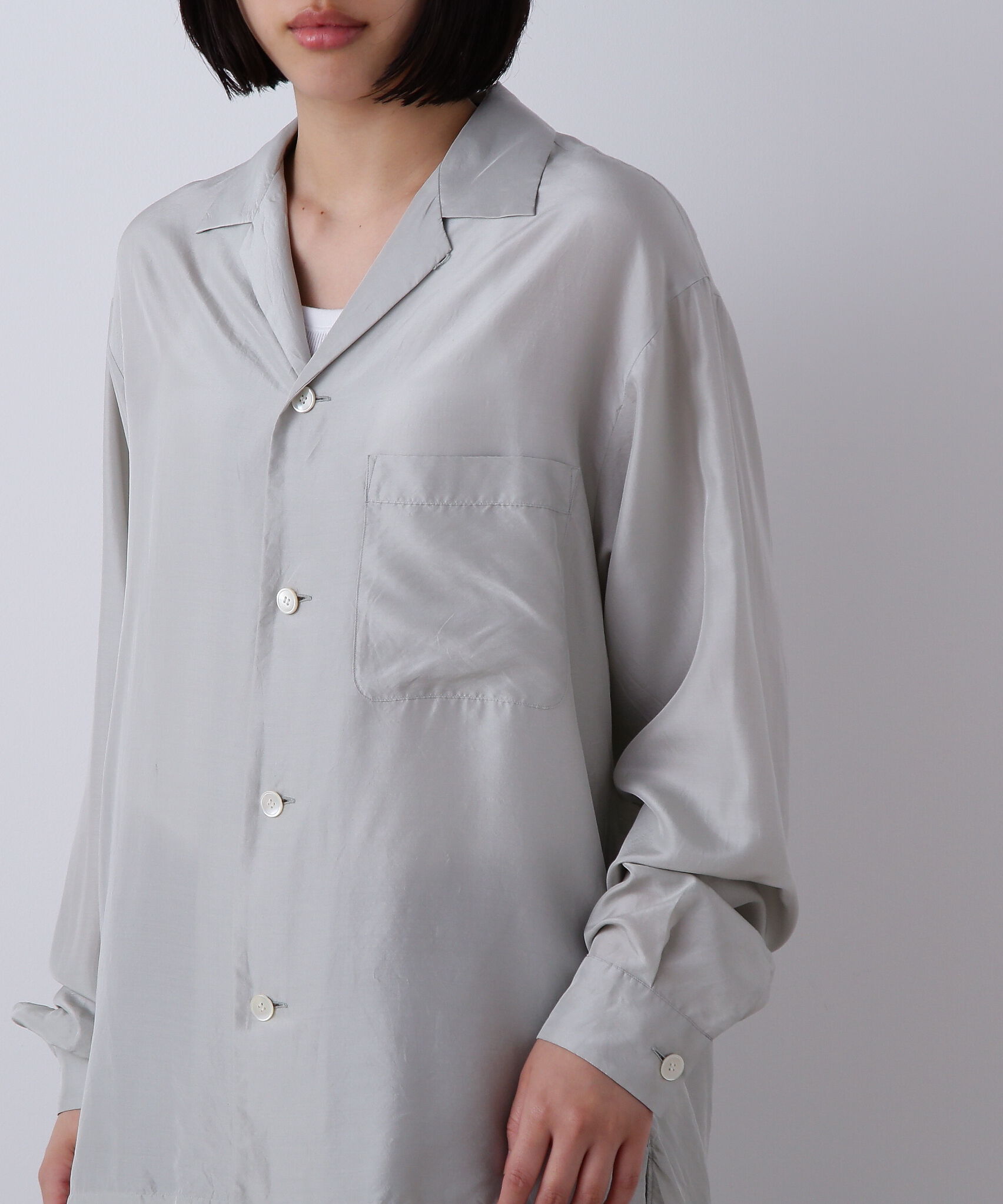 YLEVE 「YLEVE / SILK HABUTAE PAJAMA SHIRT」|シャツ・ブラウス|