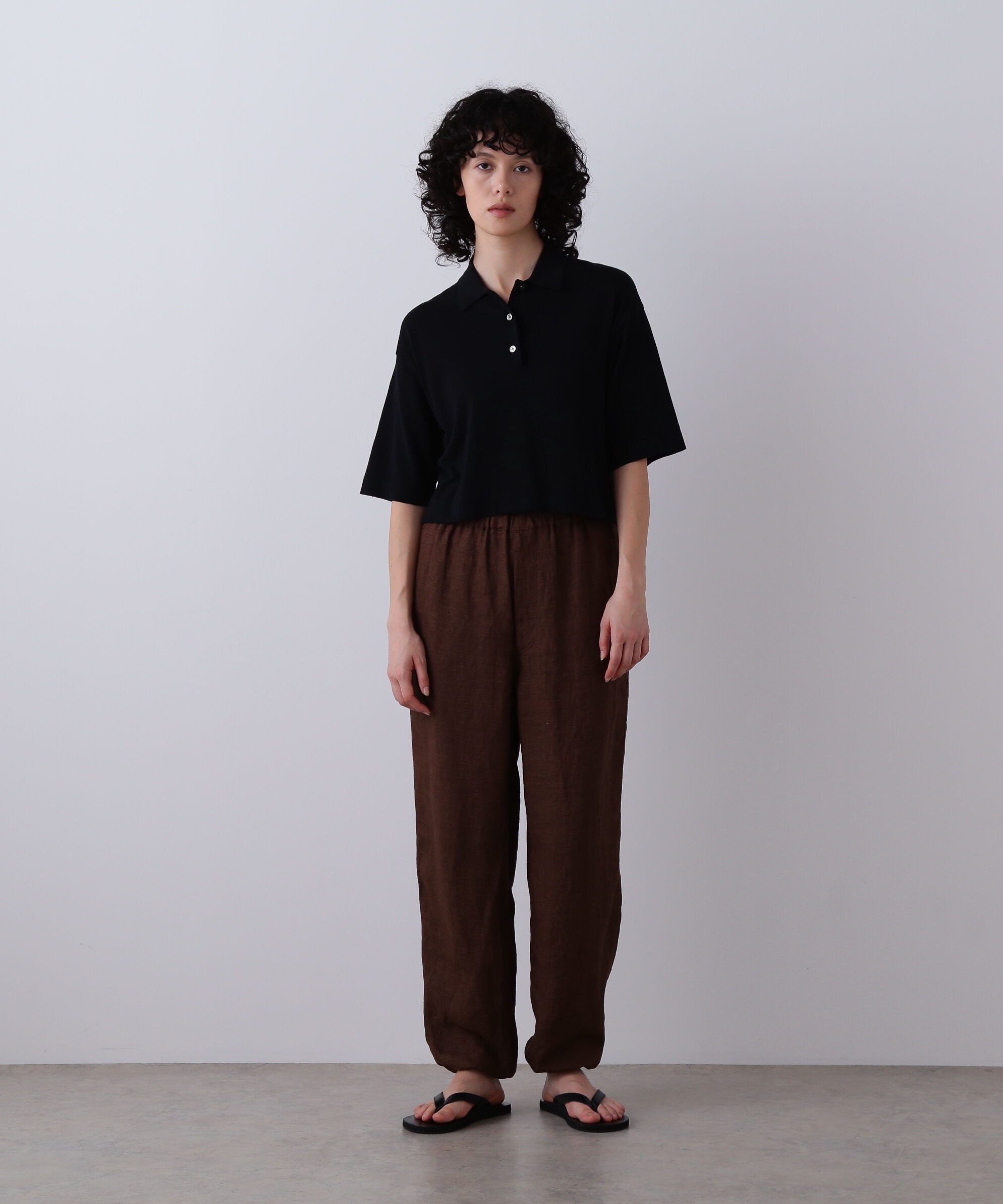 YLEVE 「YLEVE / COTTON LINEN KNIT POLO」|ニット・セーター|