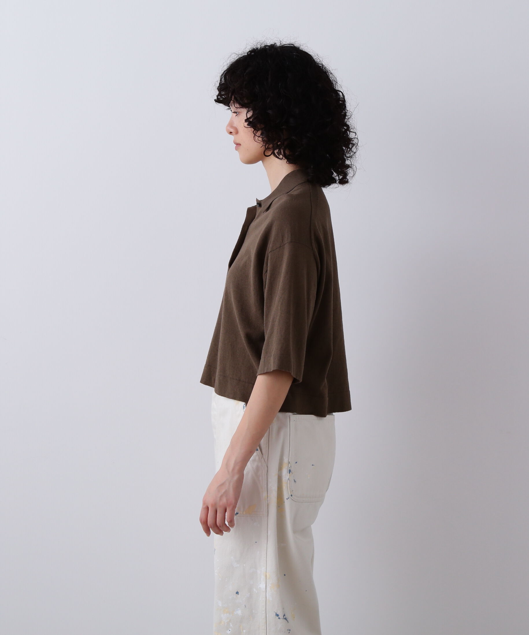 YLEVE 「YLEVE / COTTON LINEN KNIT POLO」|ニット・セーター|