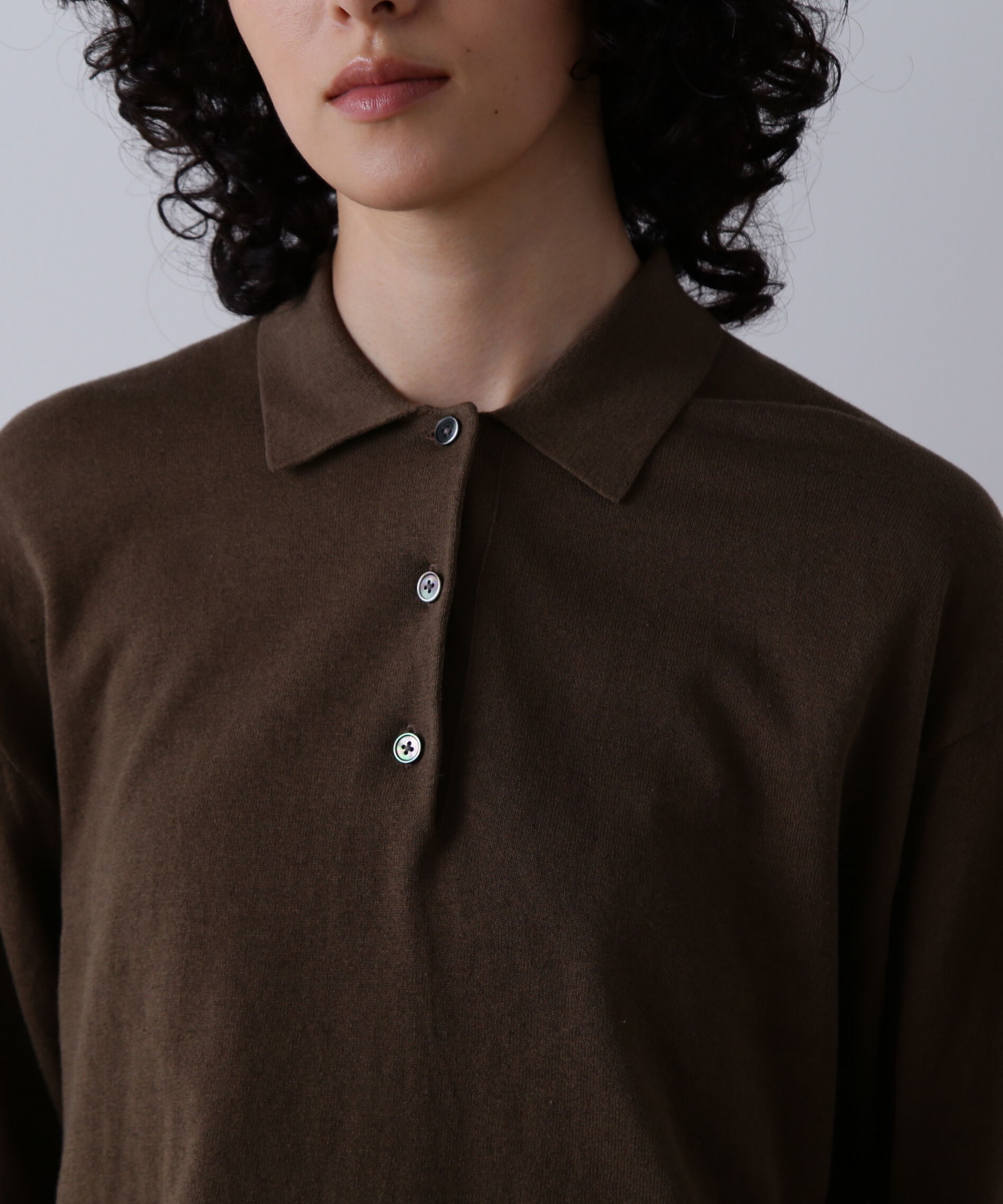 YLEVE 「YLEVE / COTTON LINEN KNIT POLO」|ニット・セーター|