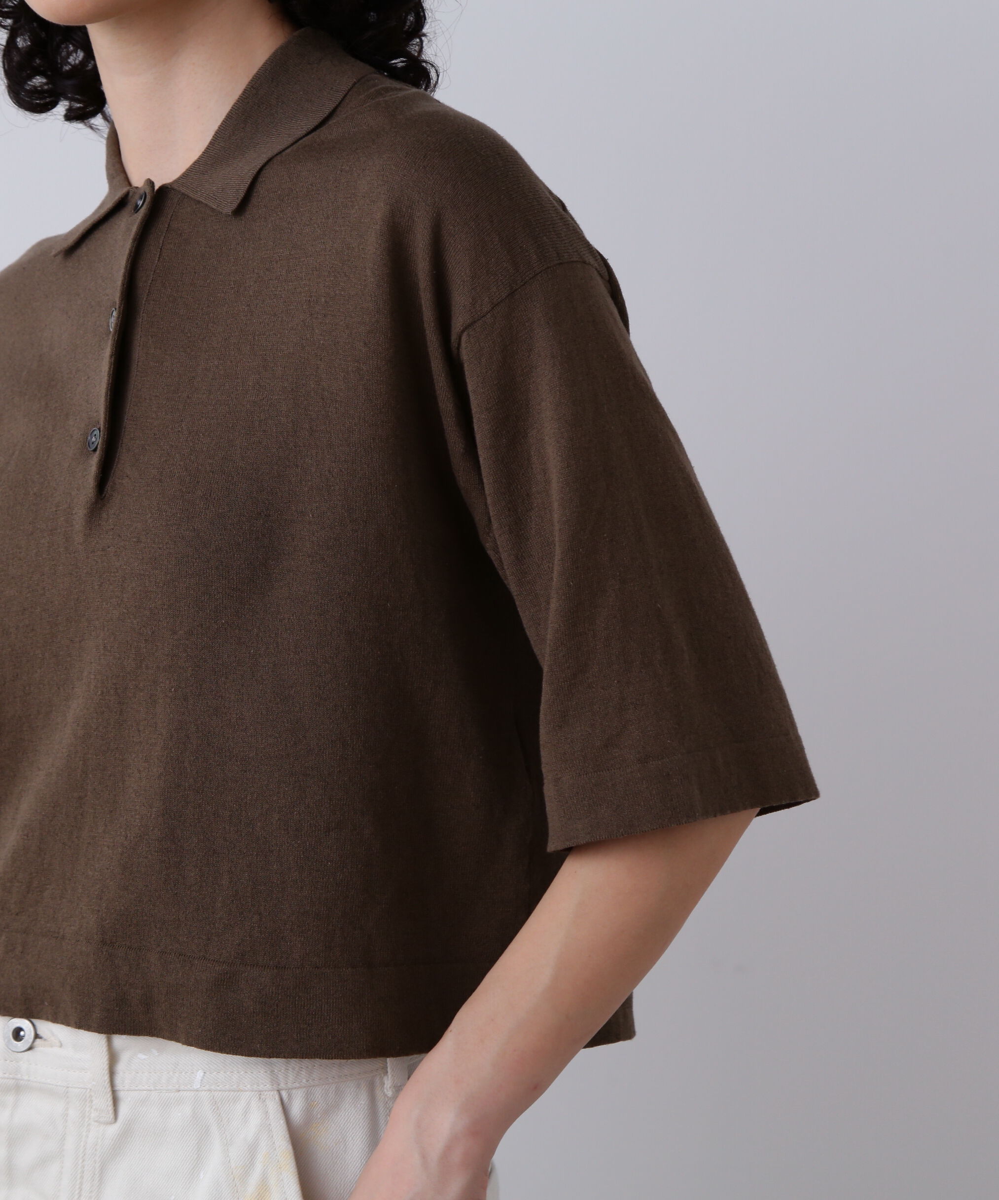 YLEVE 「YLEVE / COTTON LINEN KNIT POLO」|ニット・セーター|