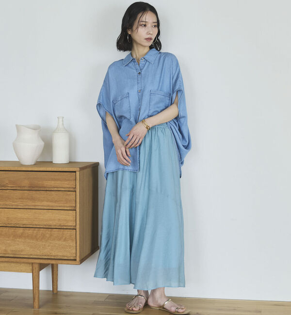 Doux archives「切替えフレアスカート」|スカート|