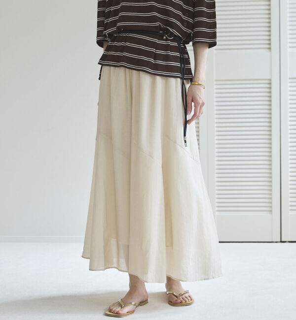 Doux archives「切替えフレアスカート」|スカート|IVORY