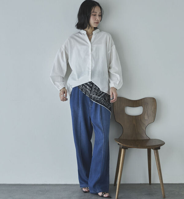 Doux archives「コットンリネン袖ボリュームシャツ」|シャツ・ブラウス|