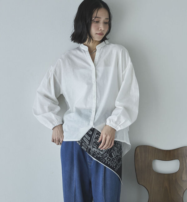 Doux archives「コットンリネン袖ボリュームシャツ」|シャツ・ブラウス|