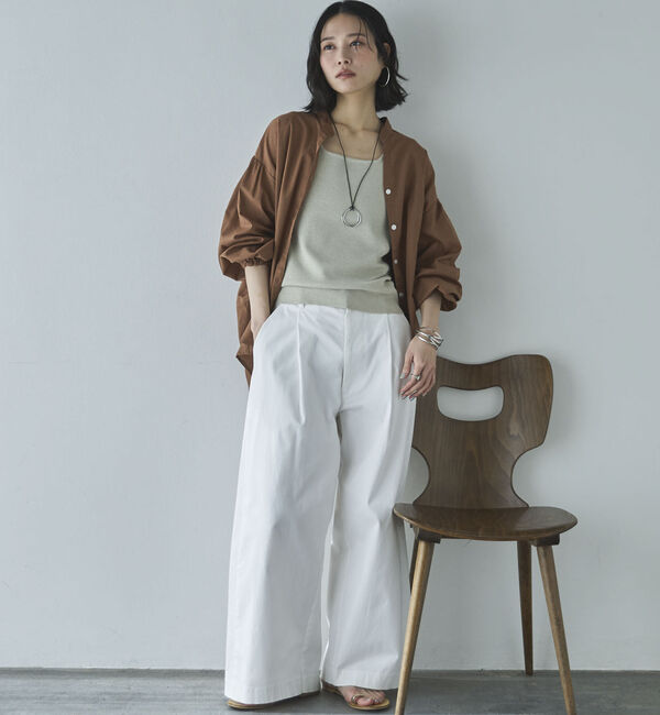 Doux archives「コットンリネン袖ボリュームシャツ」|シャツ・ブラウス|