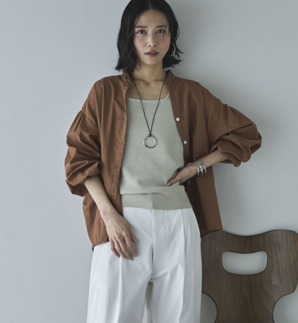 Doux archives「コットンリネン袖ボリュームシャツ」|シャツ・ブラウス|