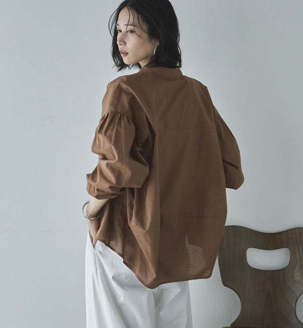 Doux archives「コットンリネン袖ボリュームシャツ」|シャツ・ブラウス|