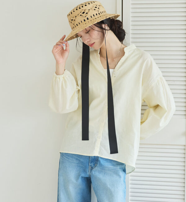 Doux archives「コットンリネン袖ボリュームシャツ」|シャツ・ブラウス|