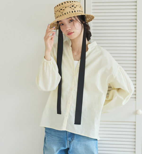 Doux archives「コットンリネン袖ボリュームシャツ」|シャツ・ブラウス|