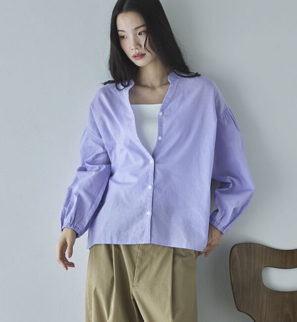 Doux archives「コットンリネン袖ボリュームシャツ」|シャツ・ブラウス|LAVENDER
