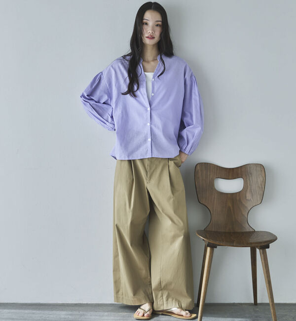 Doux archives「コットンリネン袖ボリュームシャツ」|シャツ・ブラウス|