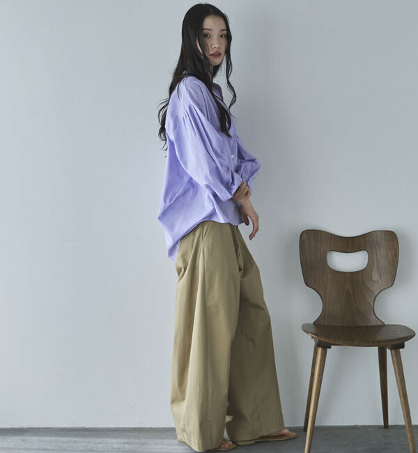 Doux archives「コットンリネン袖ボリュームシャツ」|シャツ・ブラウス|