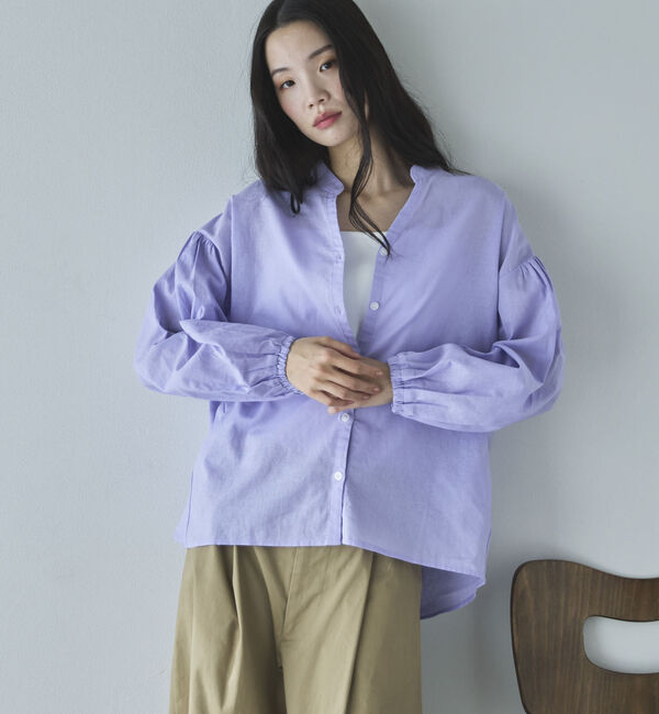 Doux archives「コットンリネン袖ボリュームシャツ」|シャツ・ブラウス|