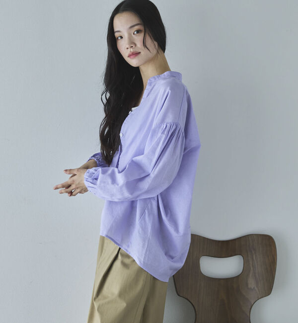Doux archives「コットンリネン袖ボリュームシャツ」|シャツ・ブラウス|