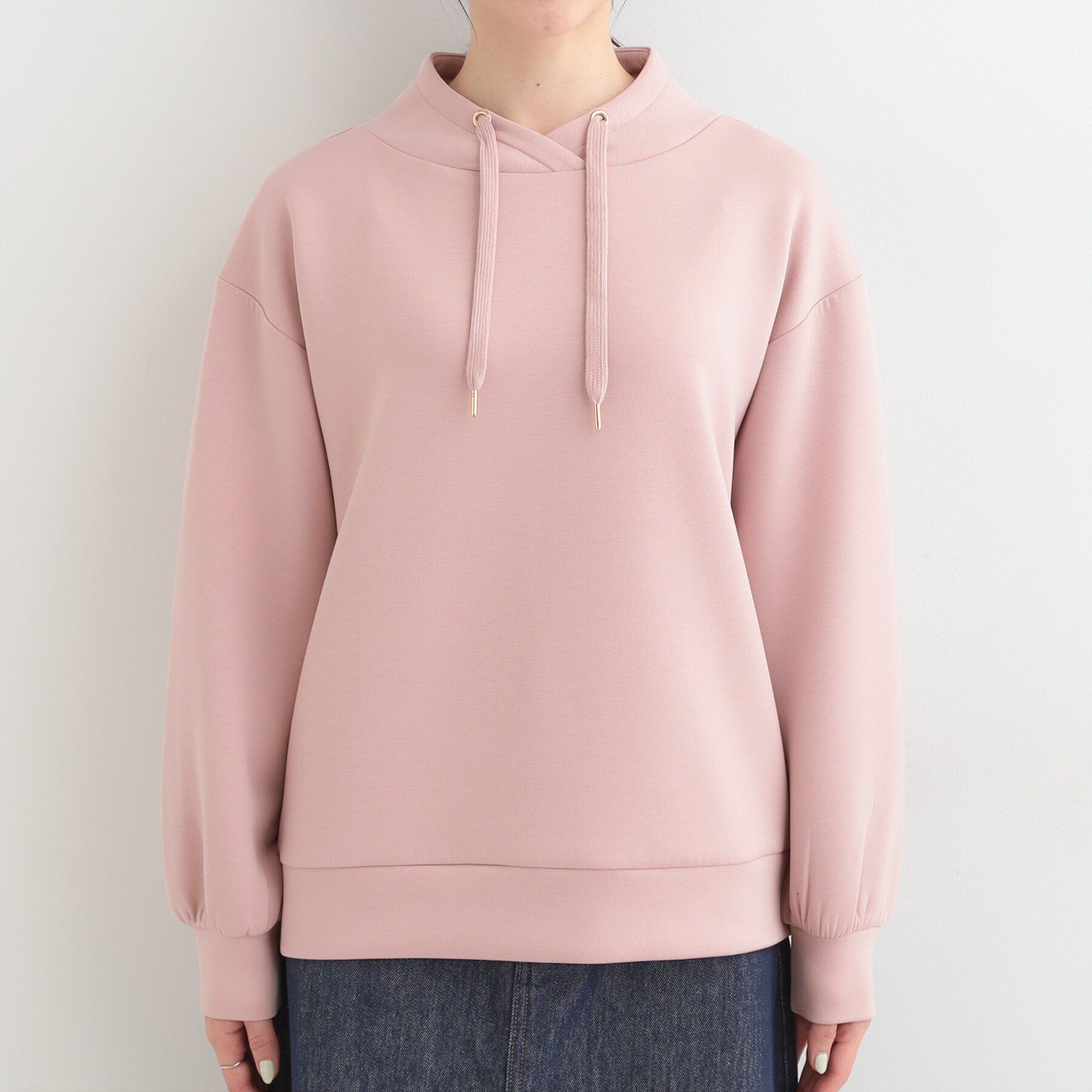 SHOO･LA･RUE「なめらかタッチ もちさら 大人のためのパーカ風トップス」|Tシャツ・カットソー|