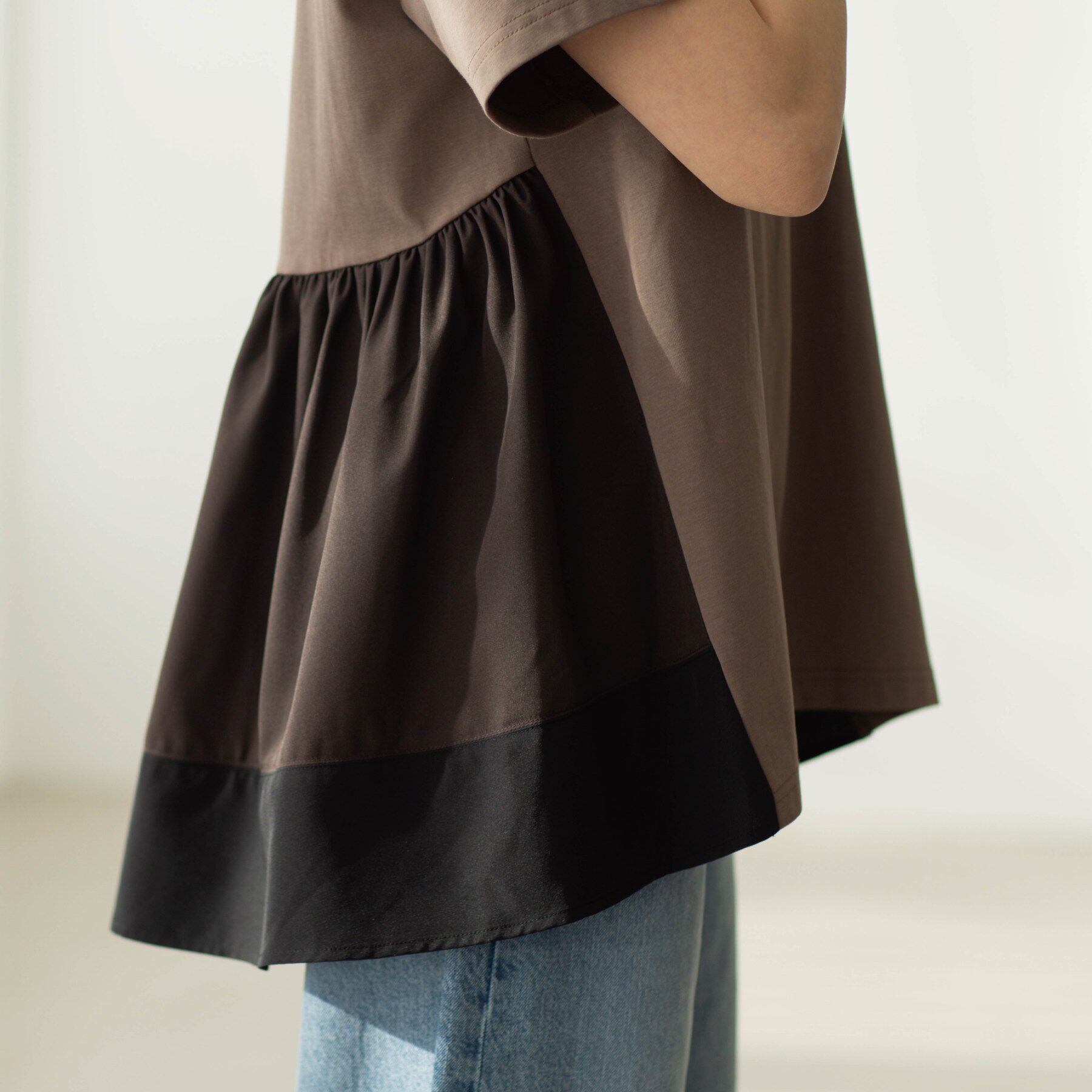 SHOO･LA･RUE「バックギャザーペプラムTシャツ」|Tシャツ・カットソー|