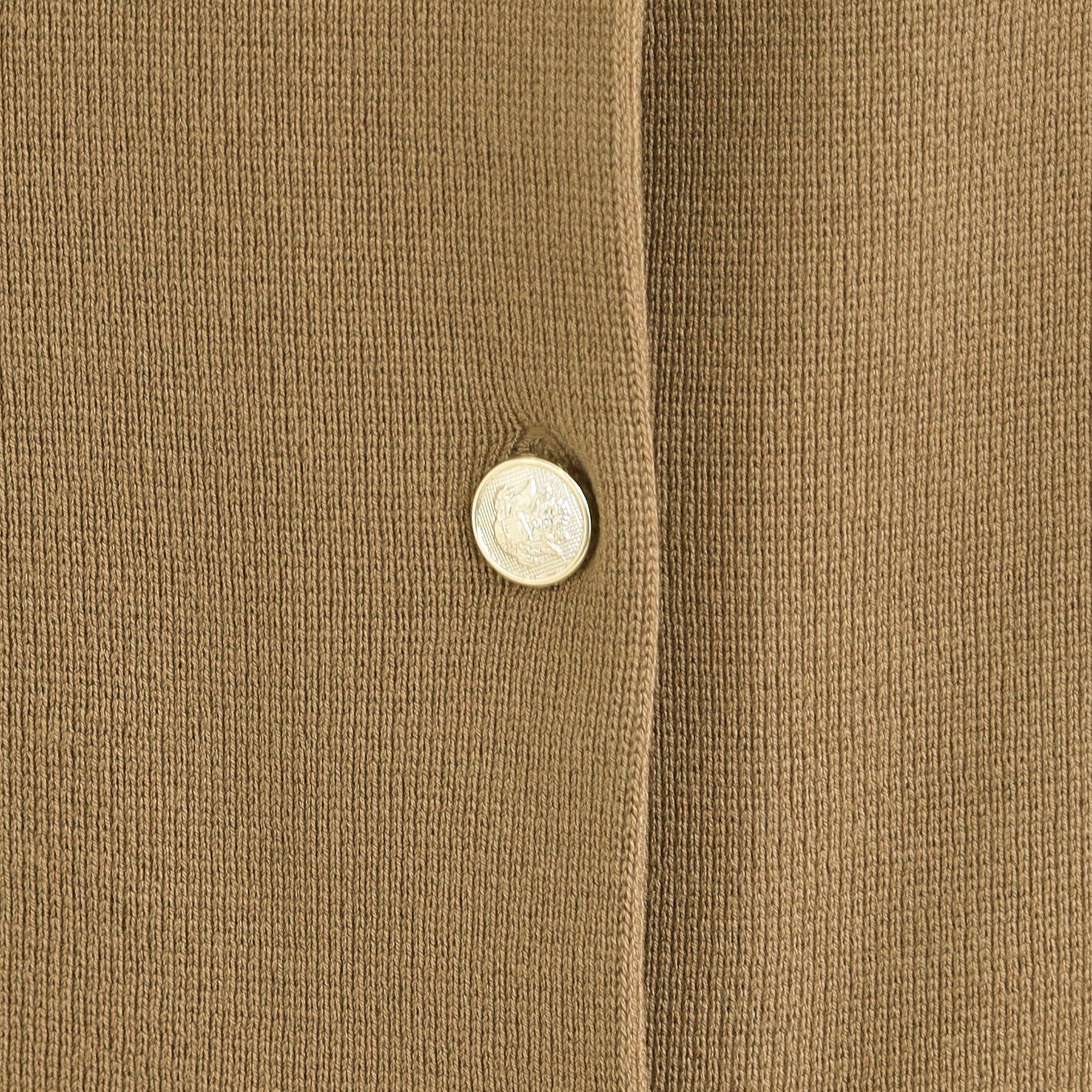 SHOO･LA･RUE「【S-LL/洗濯機可】金ボタン5分袖カーディガン」|カーディガン|