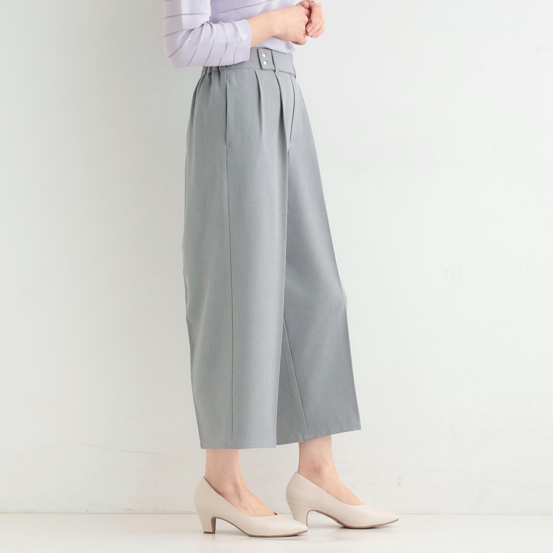 SHOO･LA･RUE「【着丈選べる/S-LL/洗濯機可】楽ちん&times;きれいみえ　ストレッチワイドパンツ」|その他|