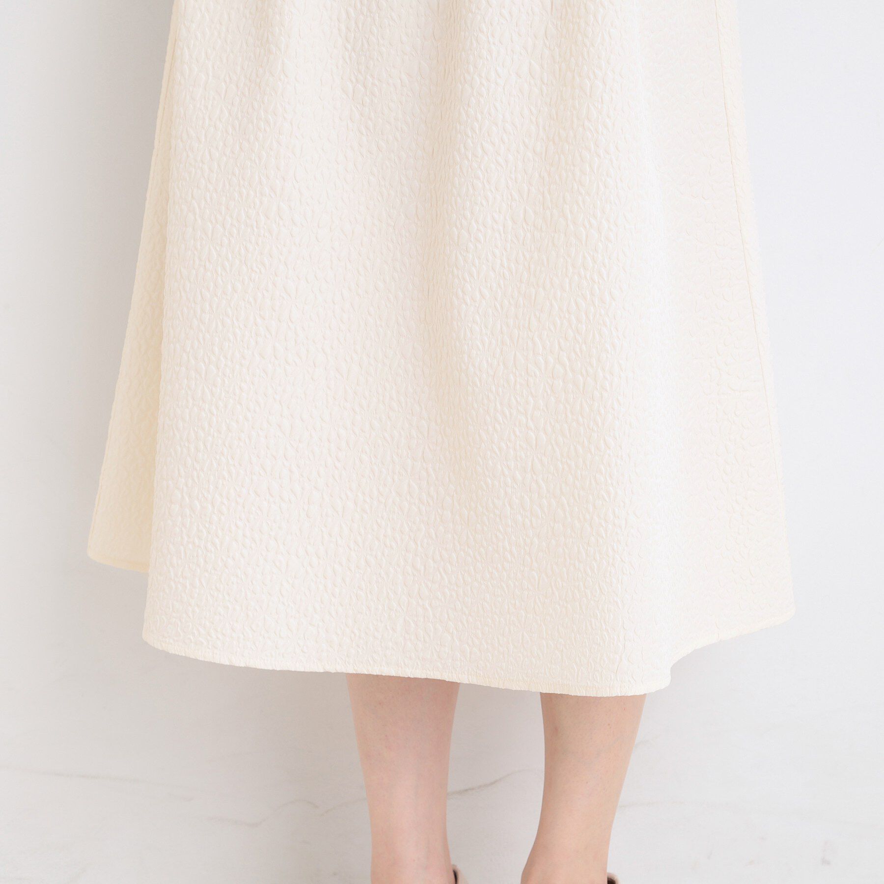 SHOO･LA･RUE「お花柄ジャカード フレアスカート」|スカート|