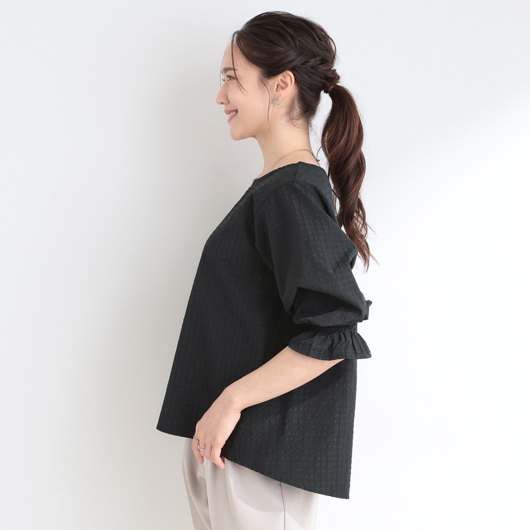 SHOO･LA･RUE「サッカーチェック柄ブラウス」|シャツ・ブラウス|