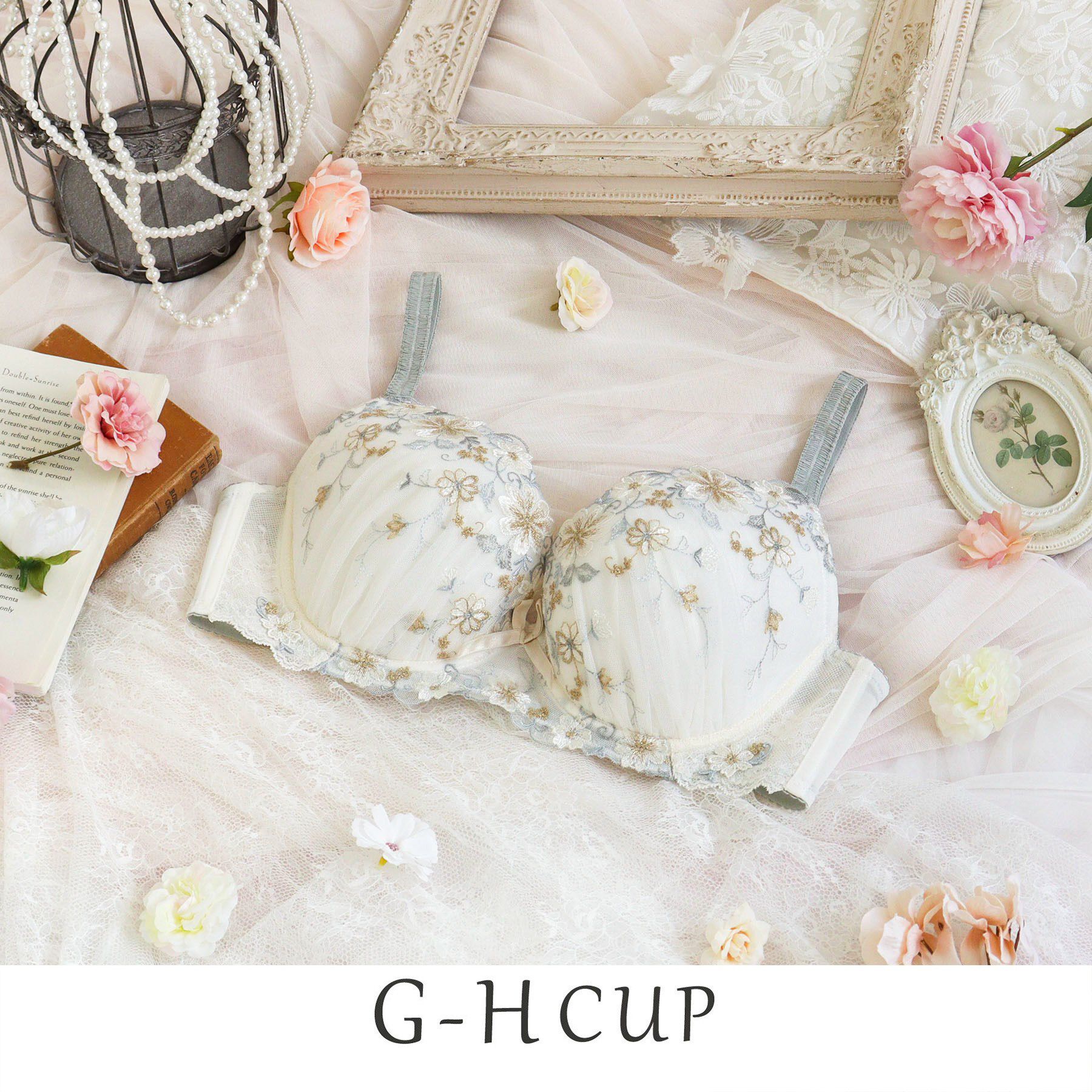 Risa Magli「ジア ブラジャー （G-H） ＜バストアップタイプ＞」|インナー|アイボリー(004)