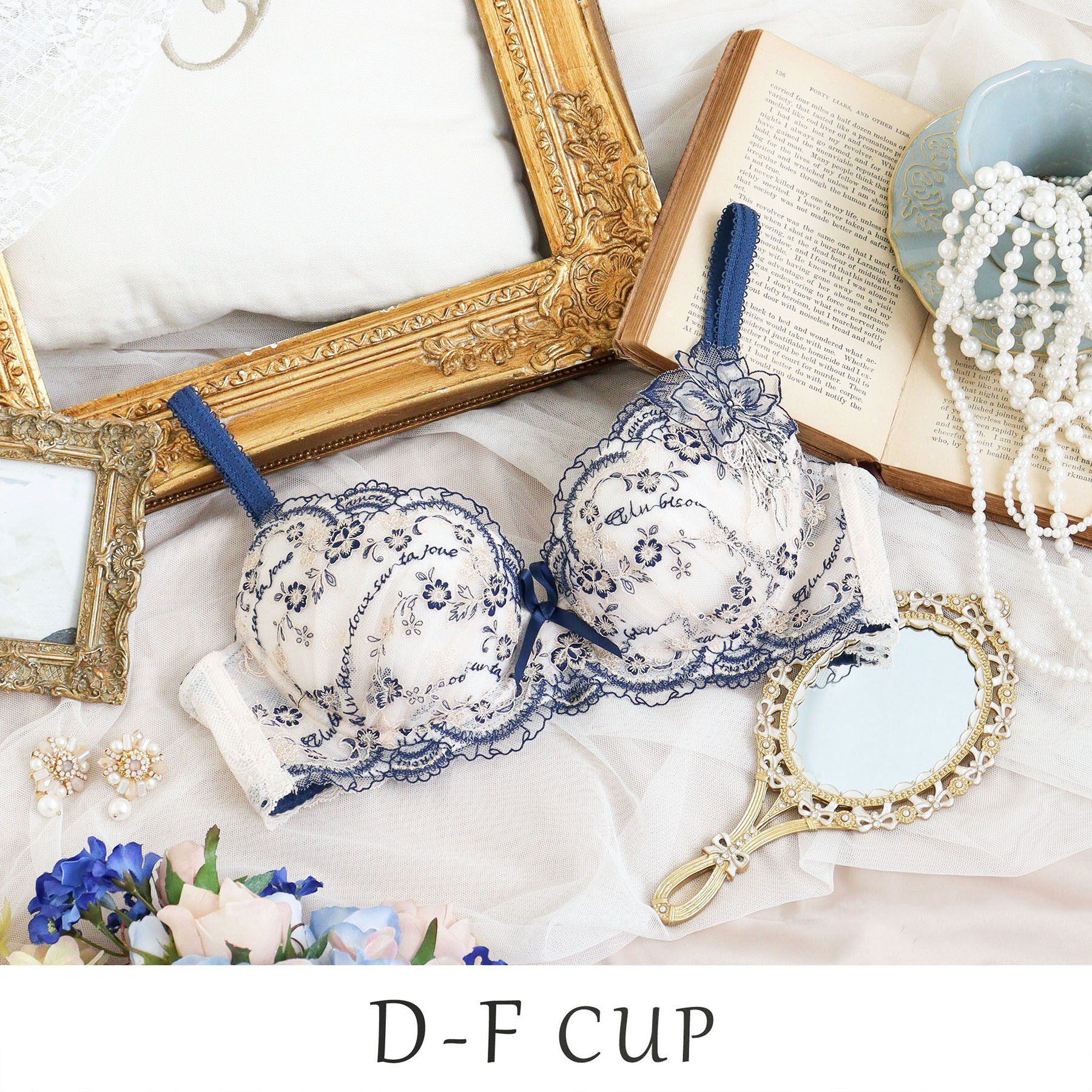 Risa Magli「アルベルタ ブラジャー (D-F) ＜N Make Type＞」|インナー|ネイビー(094)