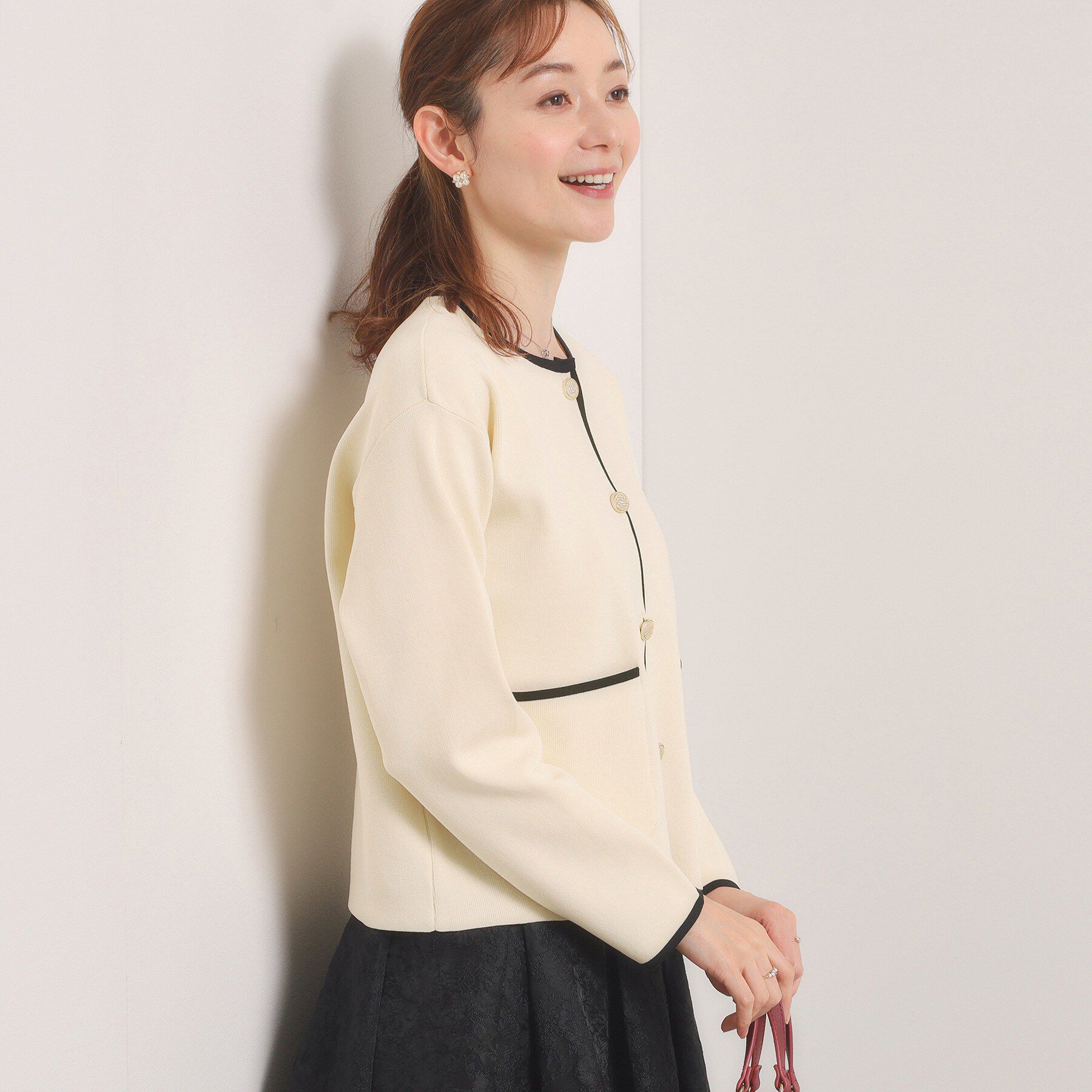 ITS&rsquo;DEMO「【入卒／手洗い可】配色ニットカーディガン」|カーディガン|